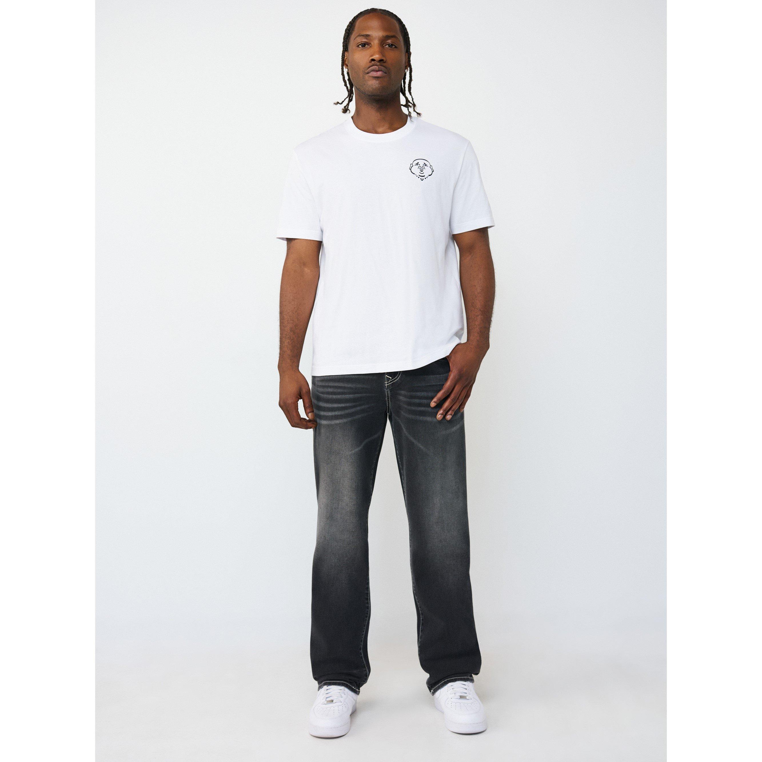 Washed Black - True Religion - Men's Wide Leg Jeans - 5