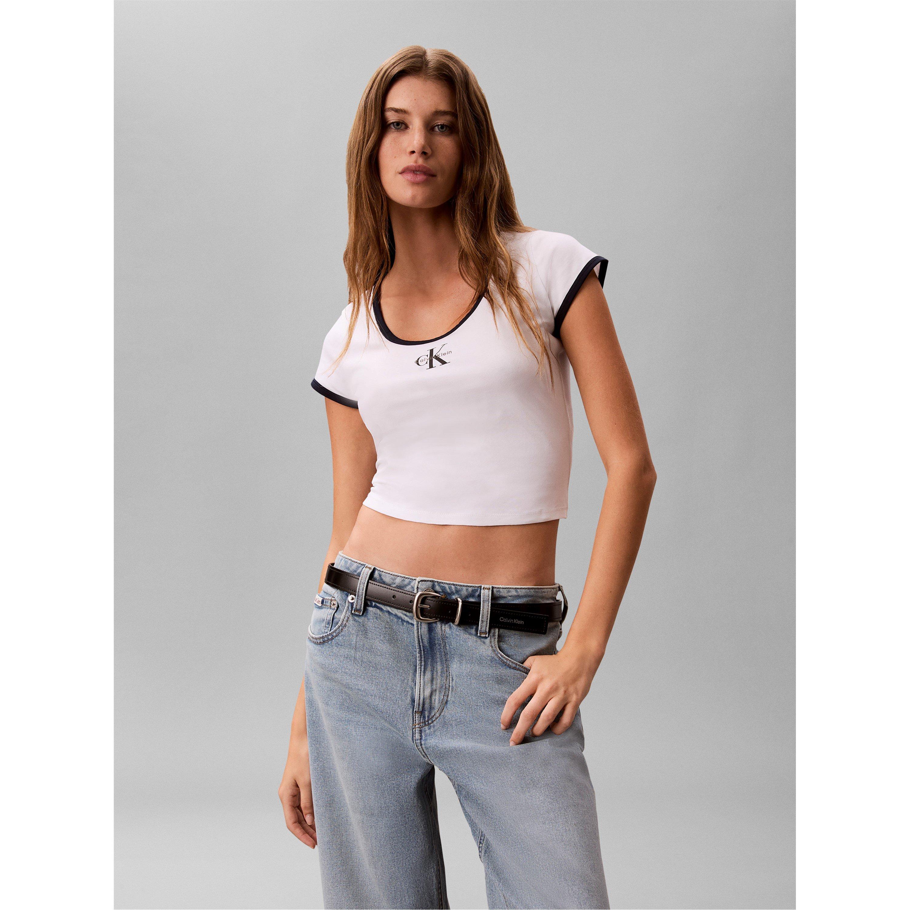 Bright White - Calvin Klein Jeans - Women's Baby Tee - 2