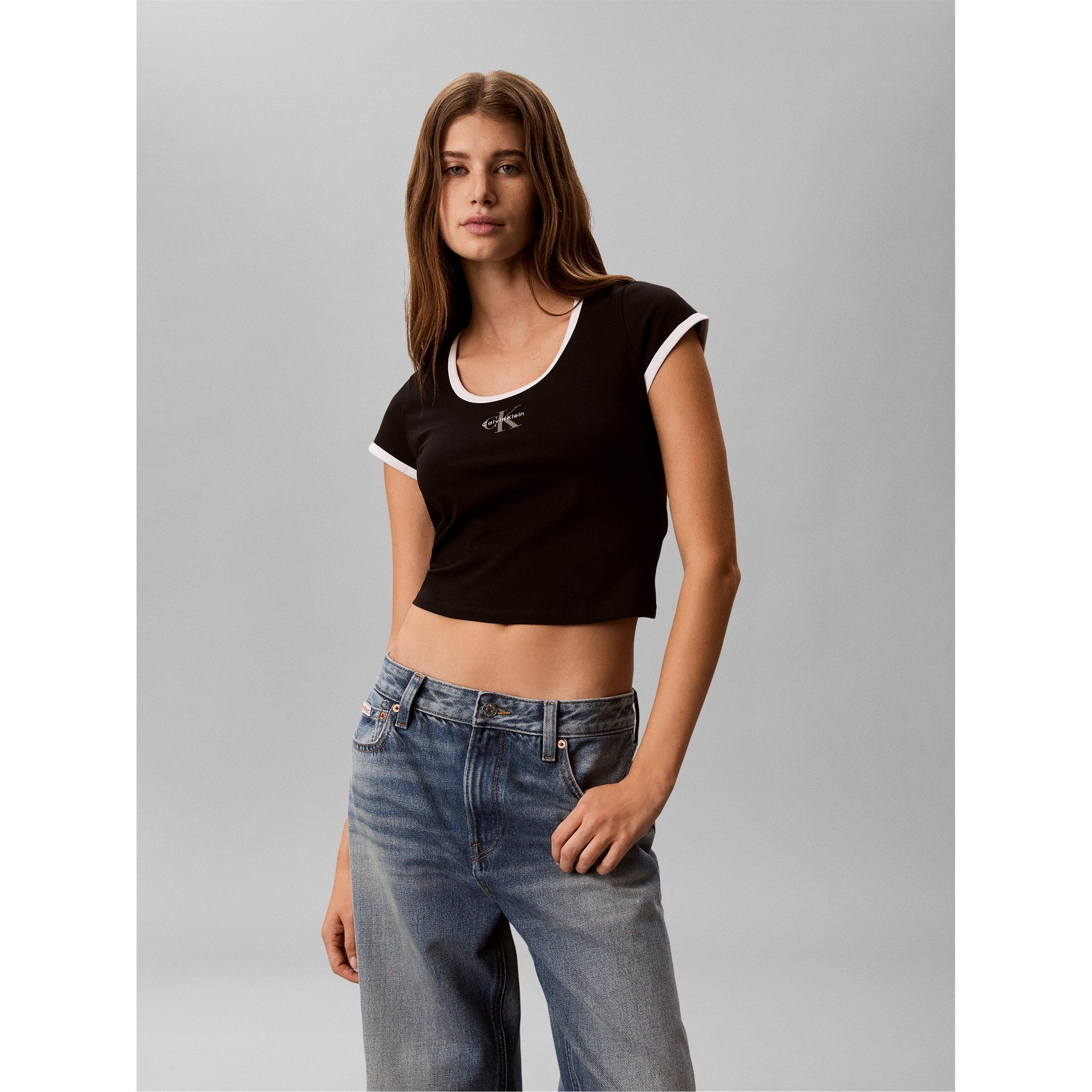 Black - Calvin Klein Jeans - Women's Baby Tee - 2