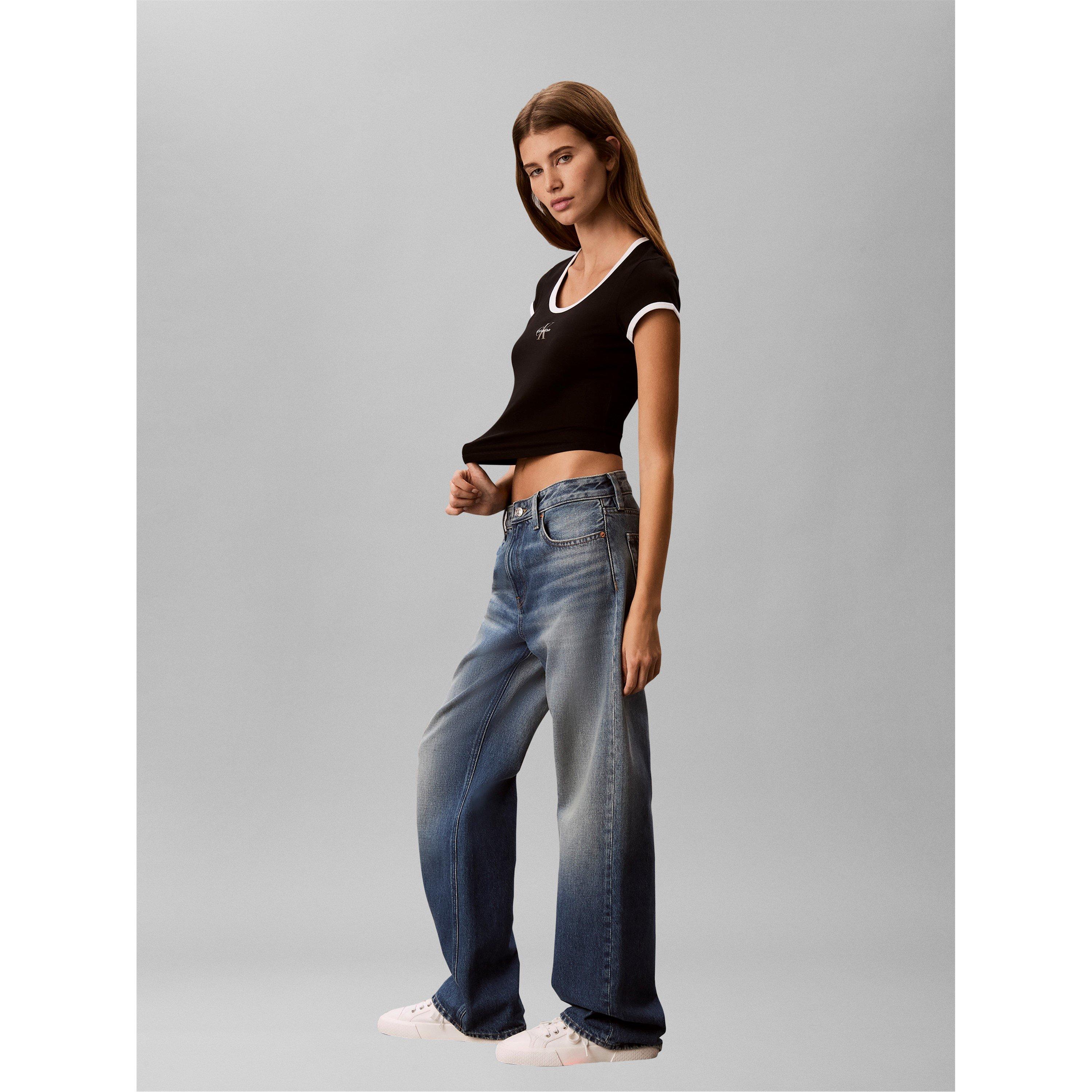 Black - Calvin Klein Jeans - Women's Baby Tee - 3