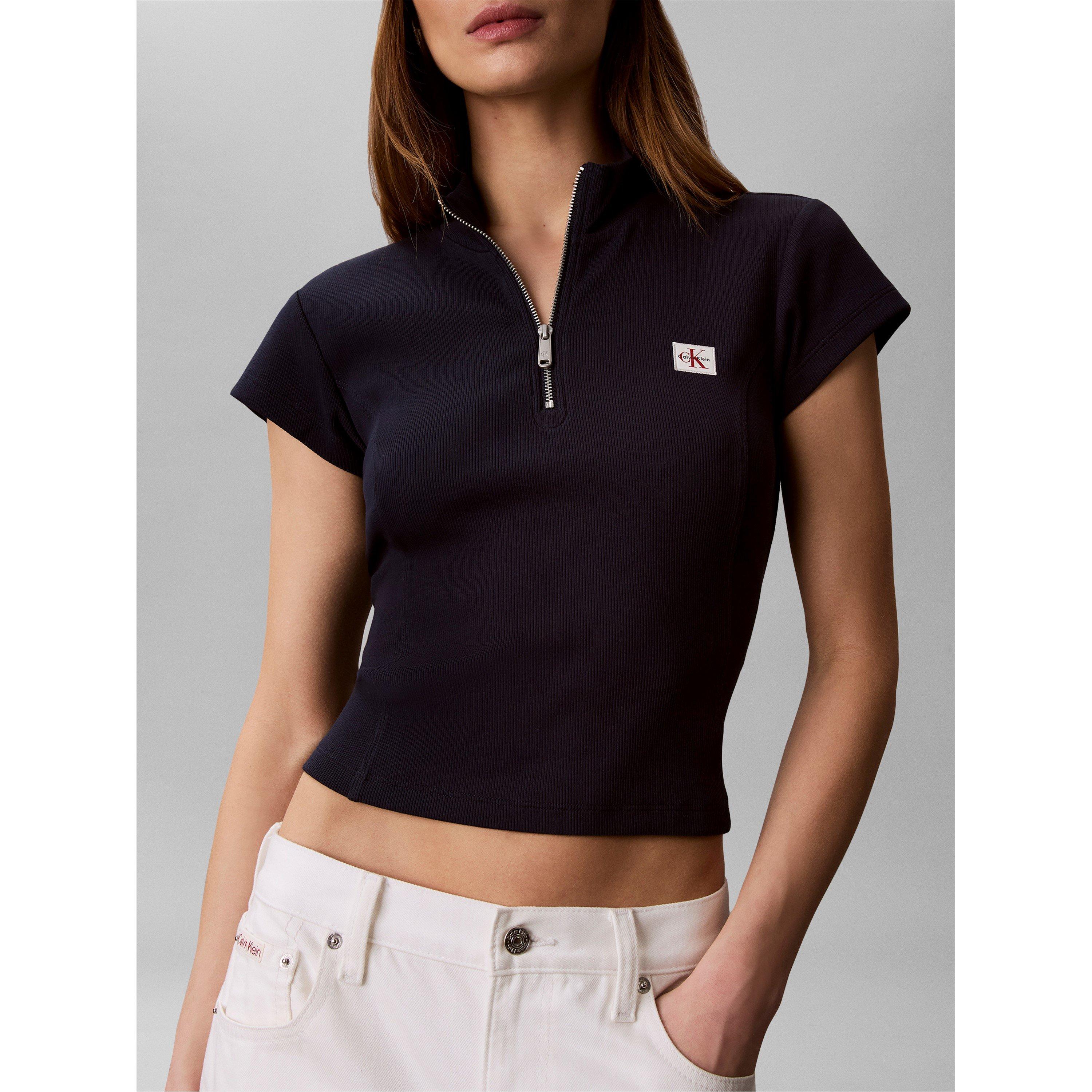 Dark Saphire - Calvin Klein Jeans - Women's Knitted Short Sleeve Polo Shirt - 3