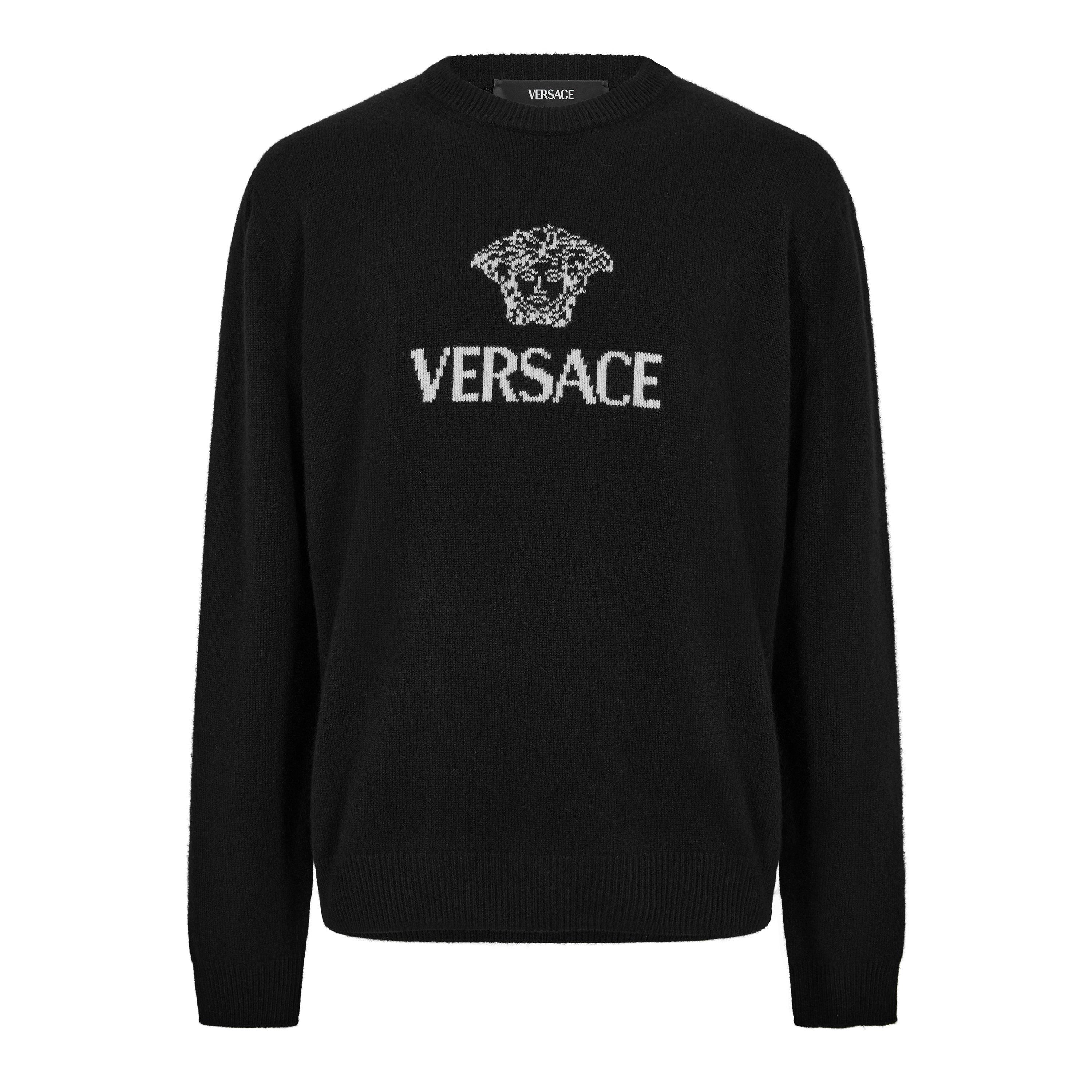 Versace Men's Medusa Crew Neck Jumper - Black - S