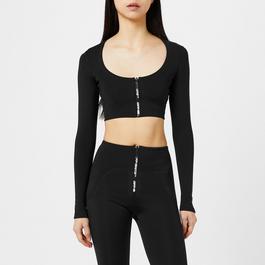 Off White Zip LS Crop Ld32