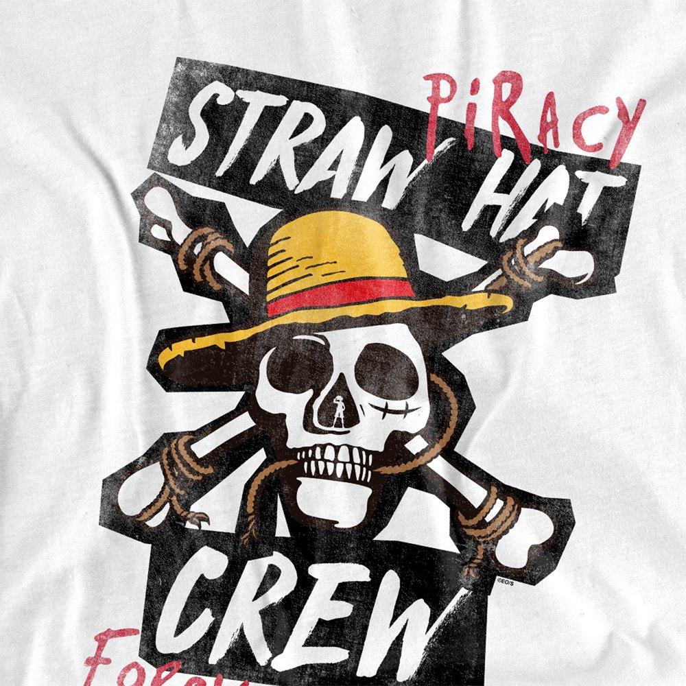 White - One Piece - One Piece Straw Hat Crew Long Sleeve T-Shirt Whit - 2