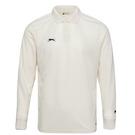 Blanc - Slazenger - Slazenger Long Sleeve Cricket Shirt Adults - 1