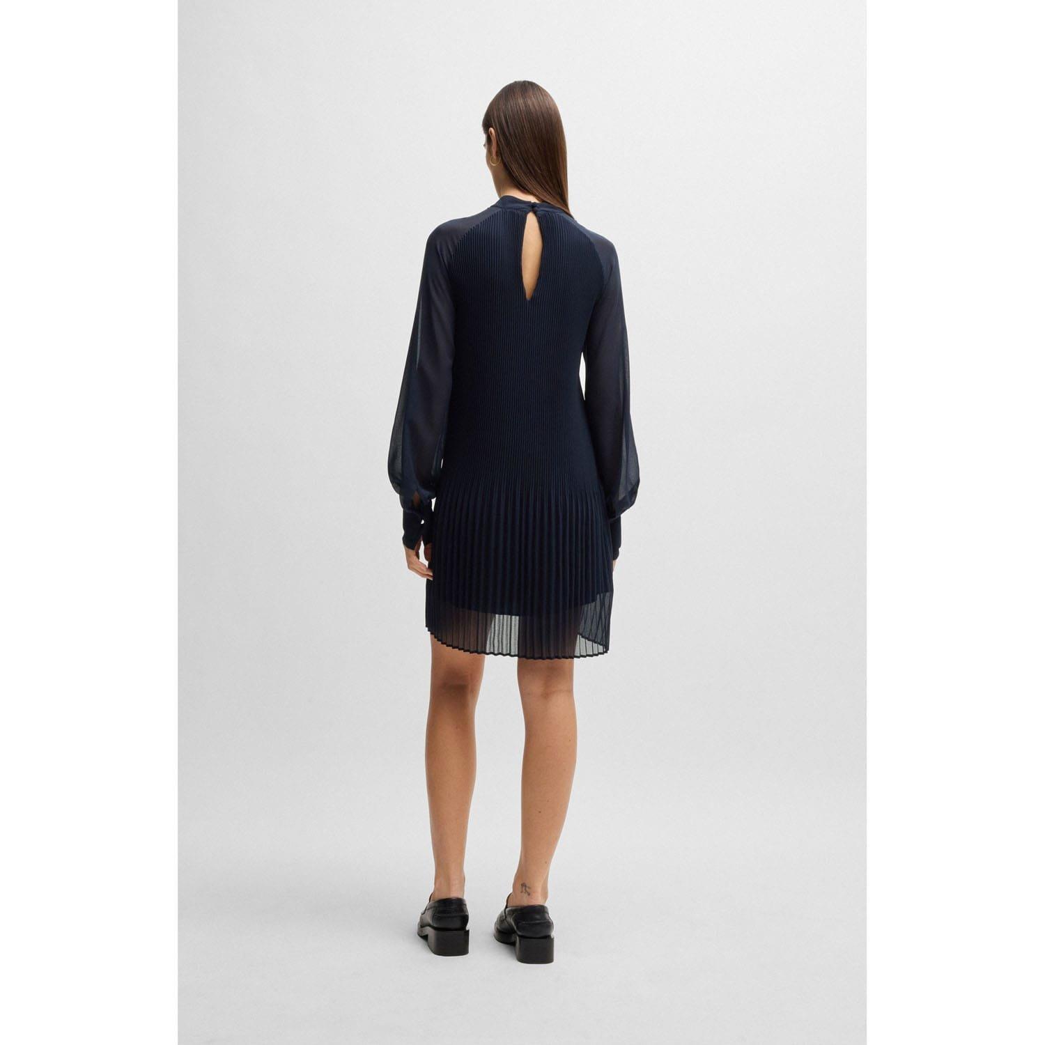 Dark Blue - Boss - Dolumi High-Neck Dress - 2