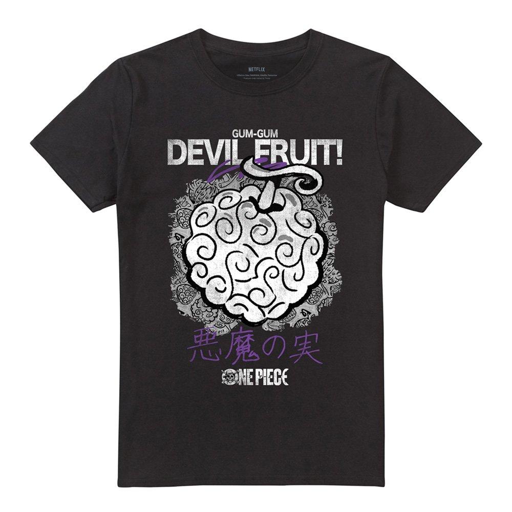 Black - One Piece - One Piece Gumgum Devil Fruit T-Shirt Black - 4