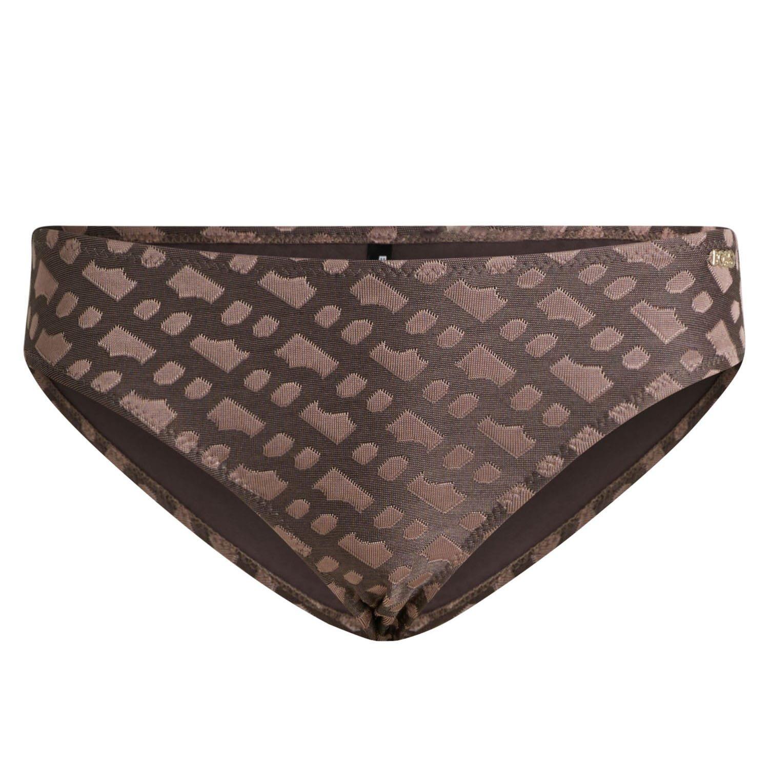 Brown - Boss - Monogram Jacquard Bikini Bottoms - 4