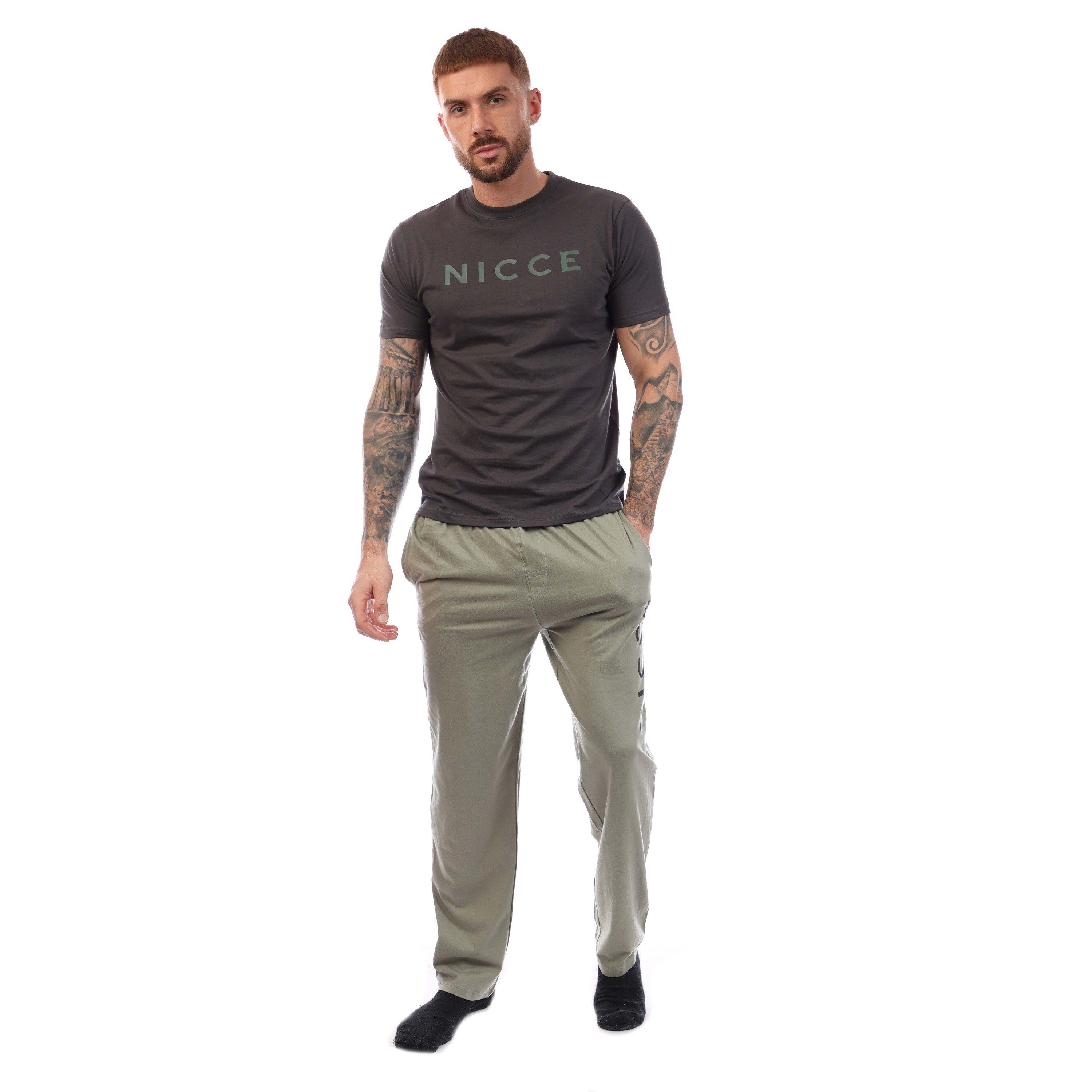 Khaki - Nicce - Aderyn T-Shirt & Pant Set - 2