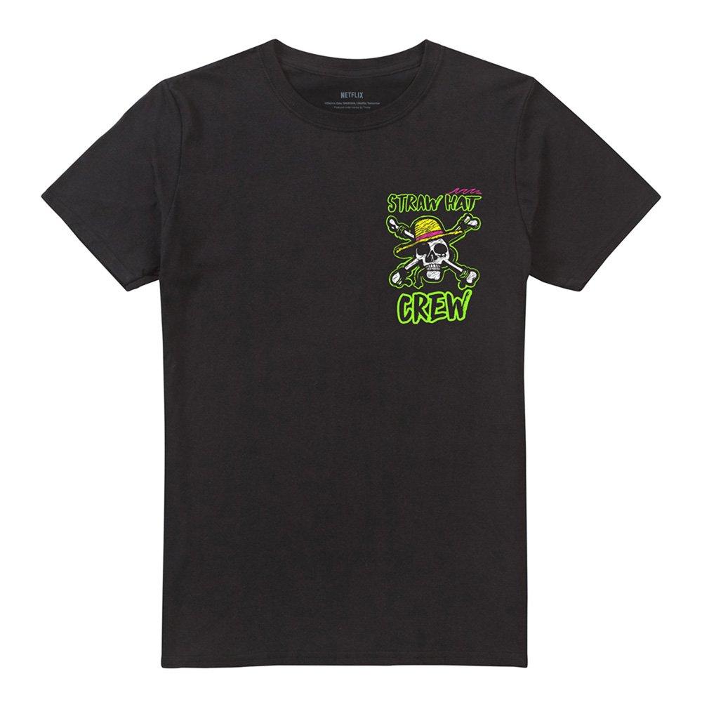 Black - One Piece - One Piece Neon Skull And Cross Bones Front Back T- - 5