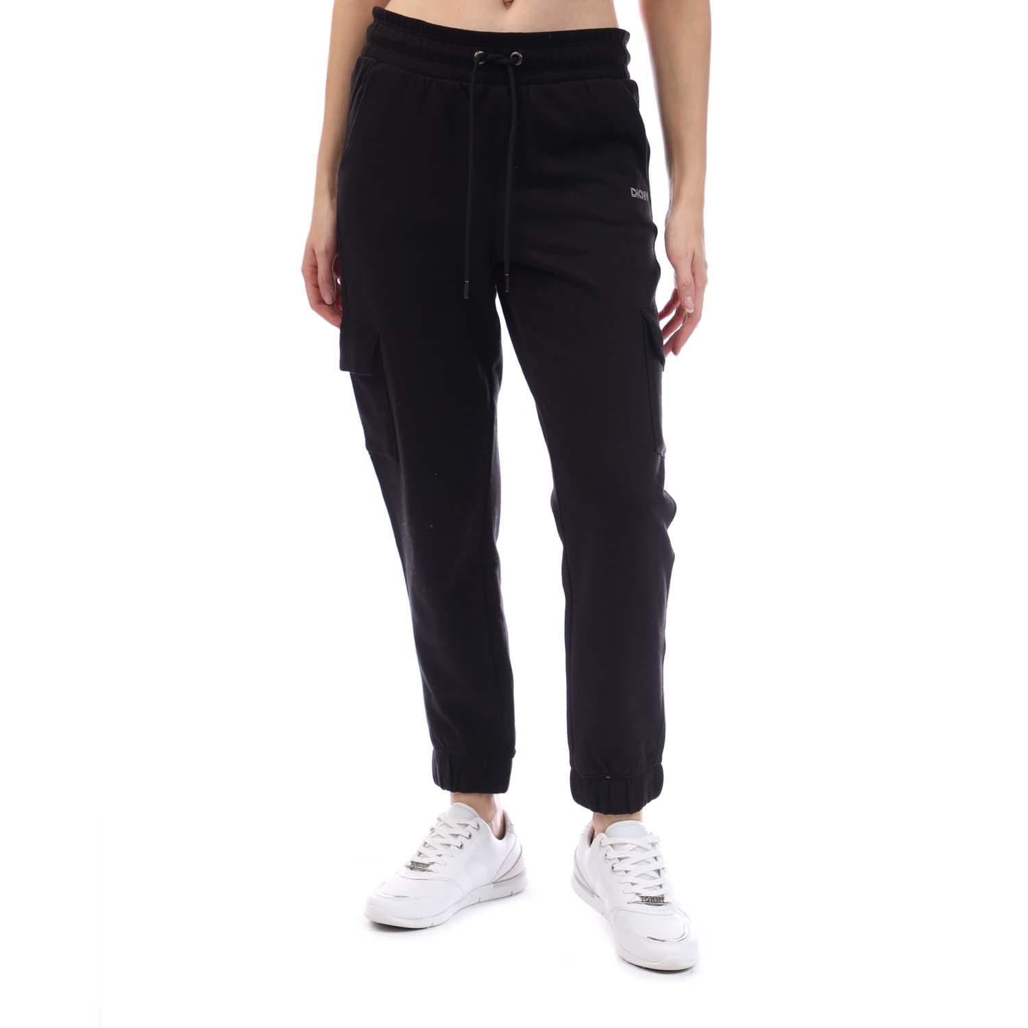 Black - DKNY - Mini Stud Logo Cargo Jog Pant - 1