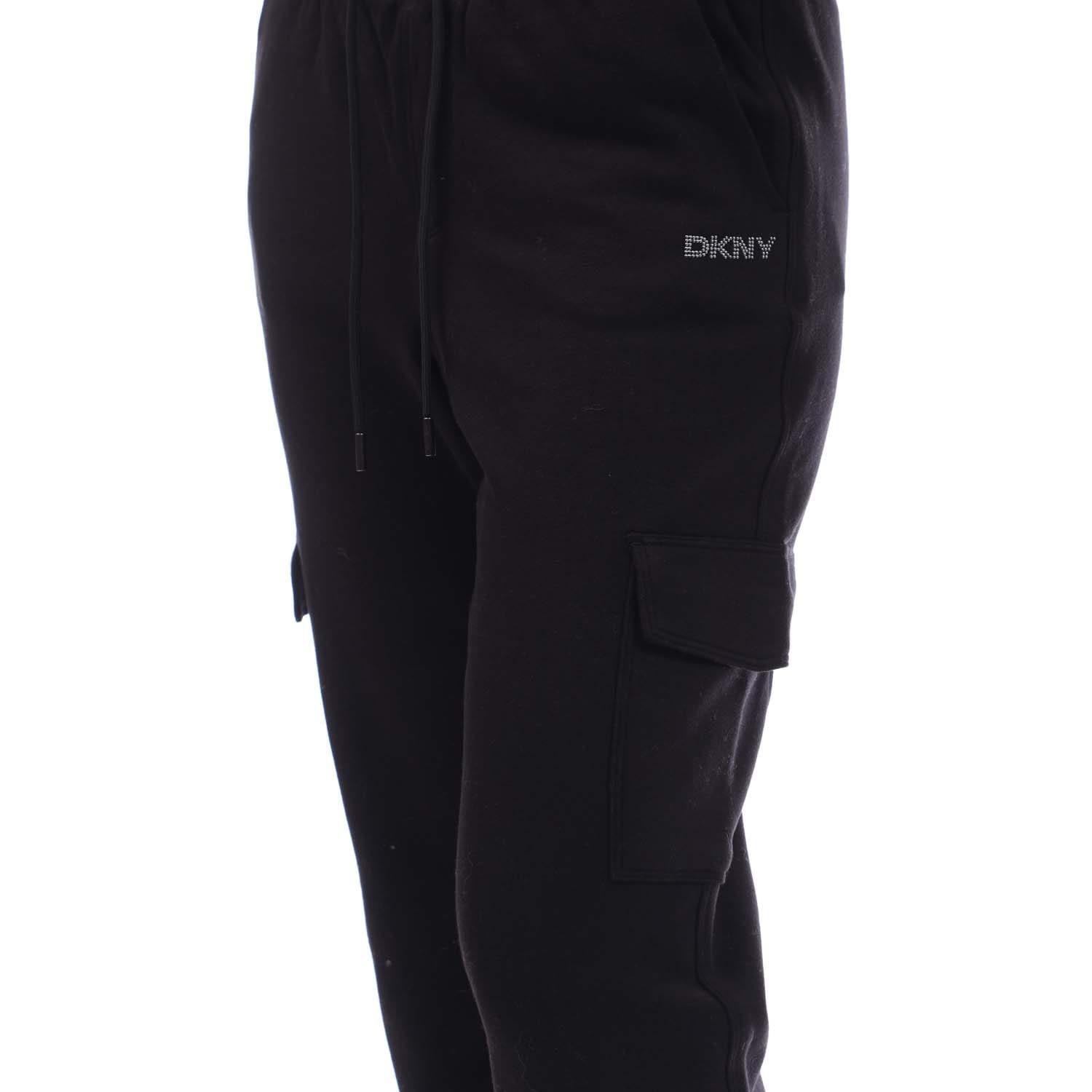Black - DKNY - Mini Stud Logo Cargo Jog Pant - 2
