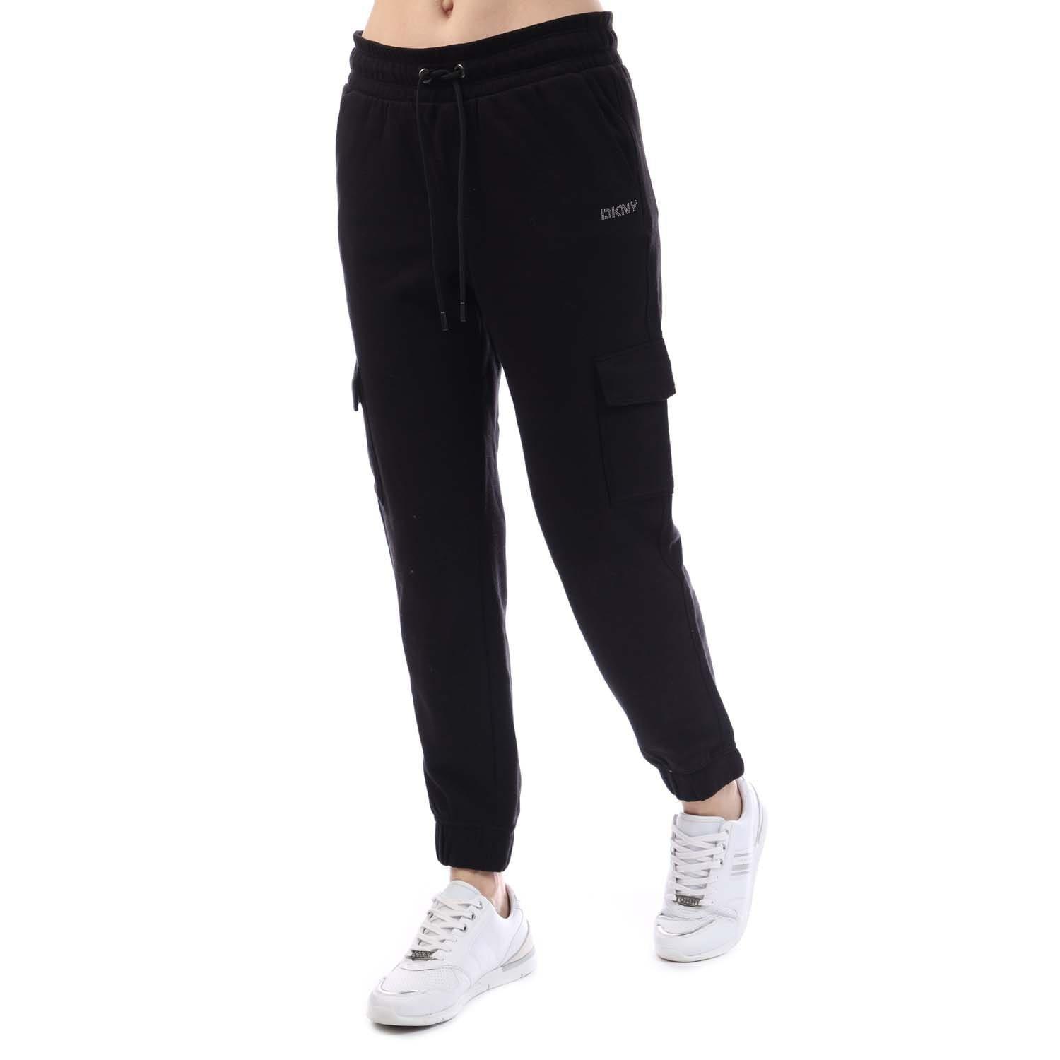Black - DKNY - Mini Stud Logo Cargo Jog Pant - 3