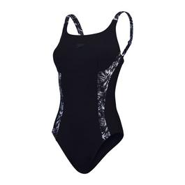Speedo Printed Splice 1 Piece Swimsuit