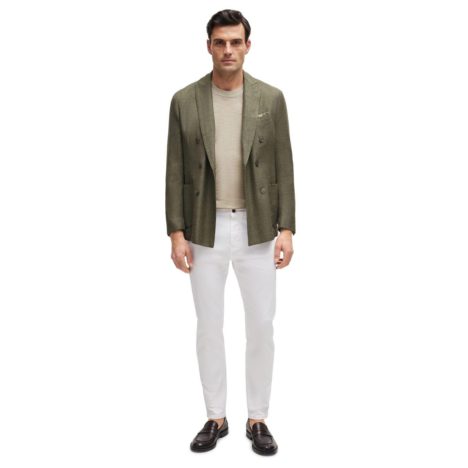 White - Boss - L-Taber-Detail Tapered-Fit Jeans - 4