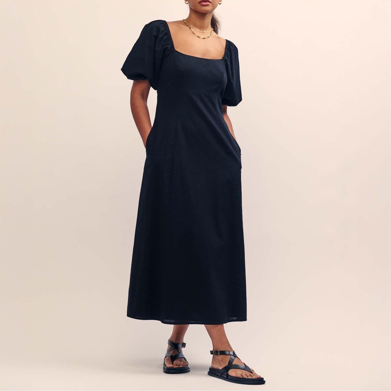 Black - Nobodys Child - Talitha Midi Dress - 1