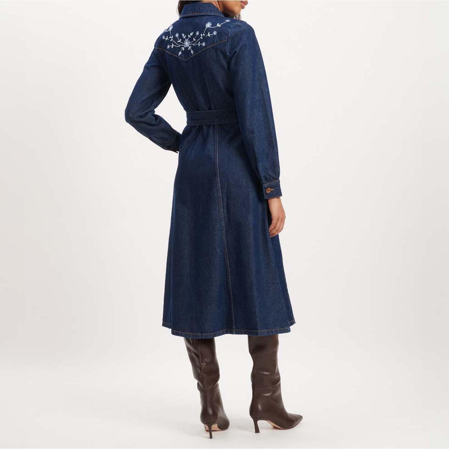 Blue - Nobodys Child - Pase Floral Embroidered Midi Dress - 2