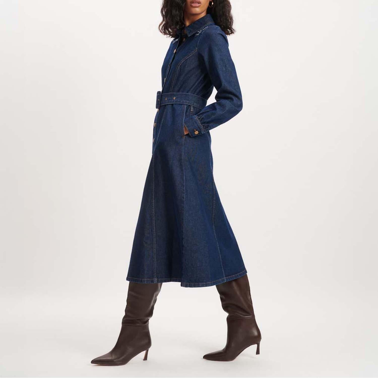 Blue - Nobodys Child - Pase Floral Embroidered Midi Dress - 4