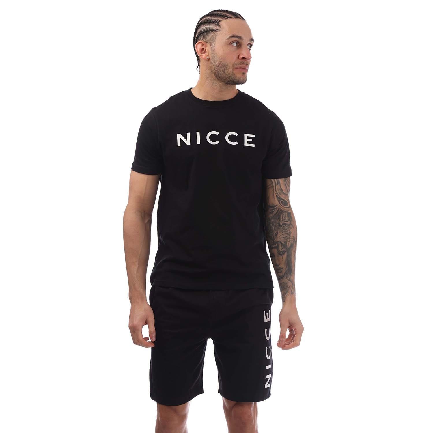 Black - Nicce - Logo Lounge T-Shirt and Short Set - 1