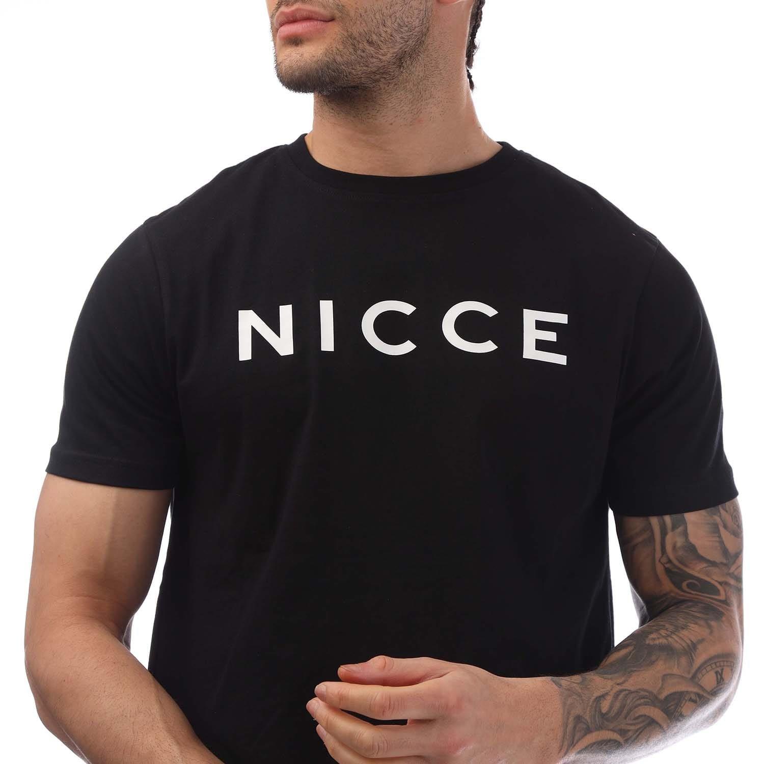 Black - Nicce - Logo Lounge T-Shirt and Short Set - 2