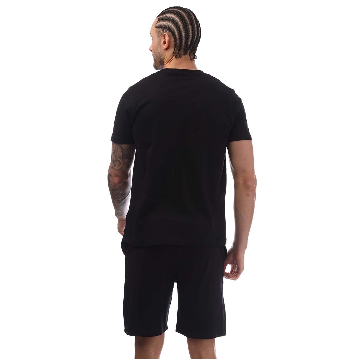 Black - Nicce - Logo Lounge T-Shirt and Short Set - 3