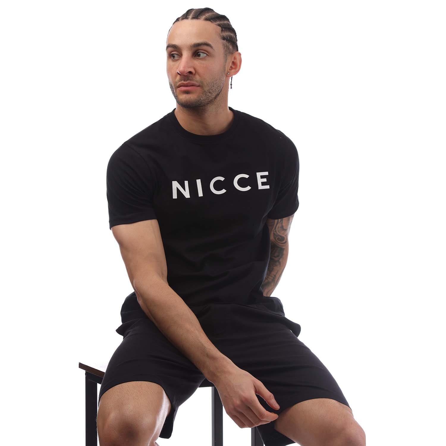 Black - Nicce - Logo Lounge T-Shirt and Short Set - 4