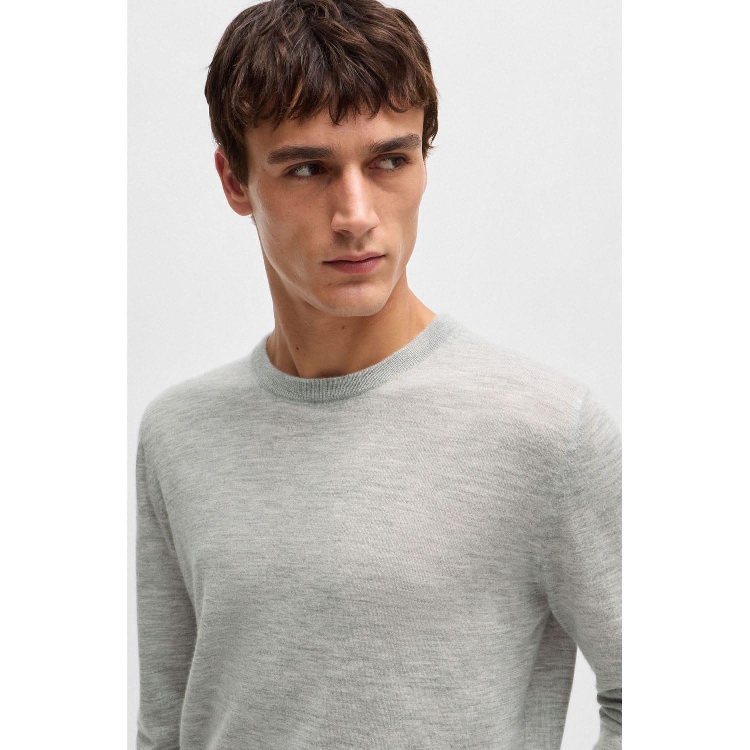 Grey - Boss - L-Borello Cashmere Sweater - 3