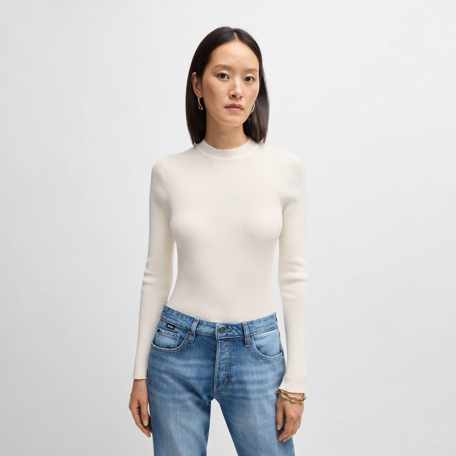 White - Boss - Feskiera Knitted Sweater - 1