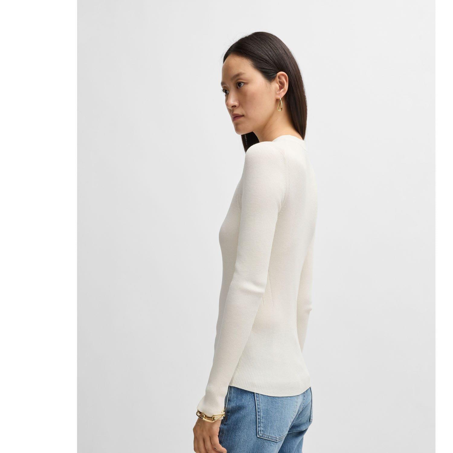 White - Boss - Feskiera Knitted Sweater - 2