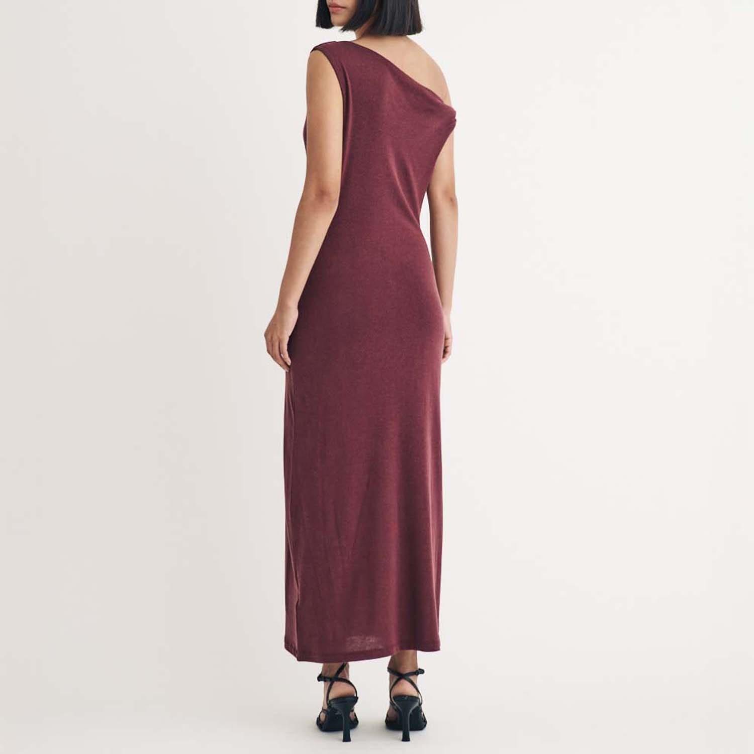 Purple - Nobodys Child - Andrea Twist Shoulder Midi Dress - 2