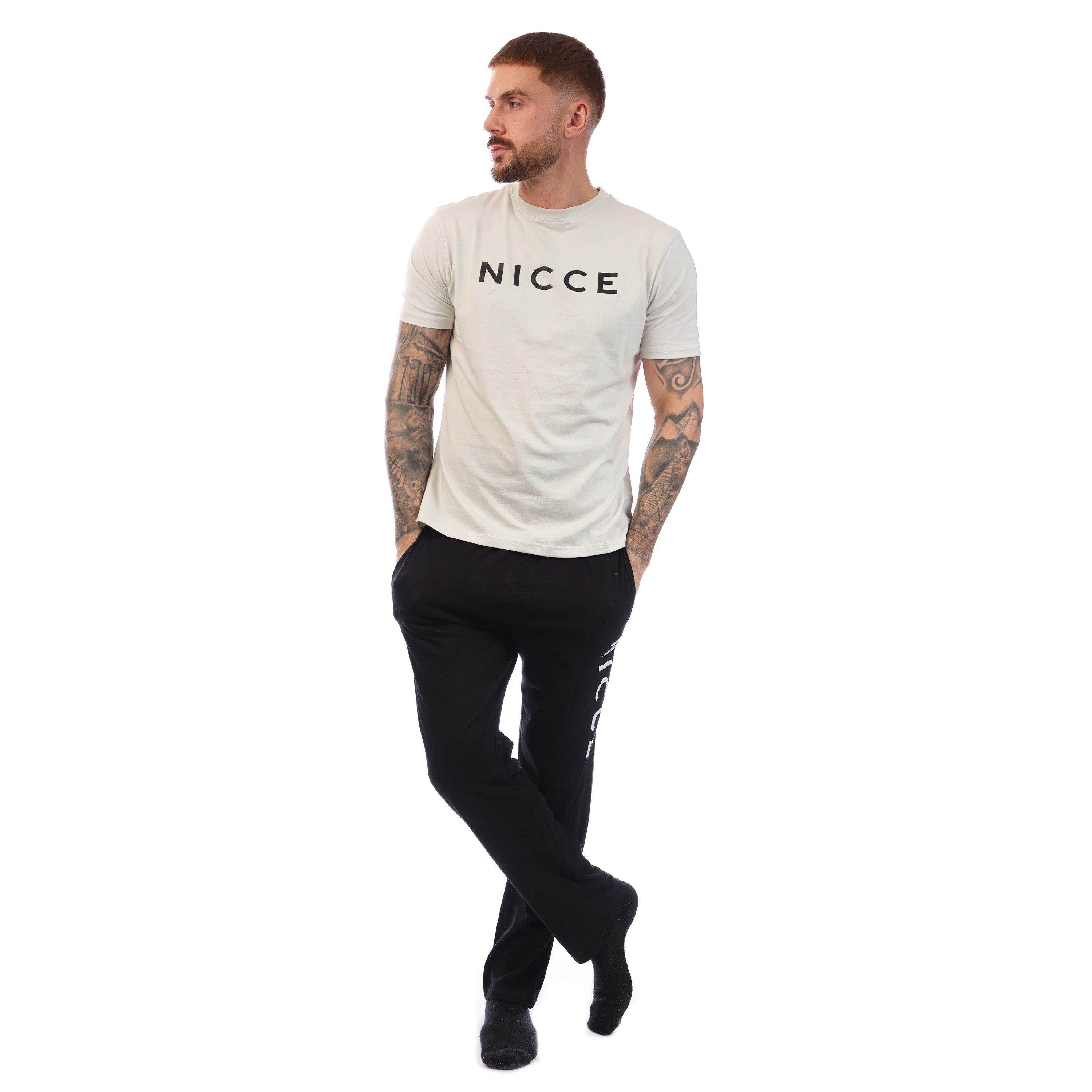 Black - Nicce - Aderyn T-Shirt & Pant Set - 2