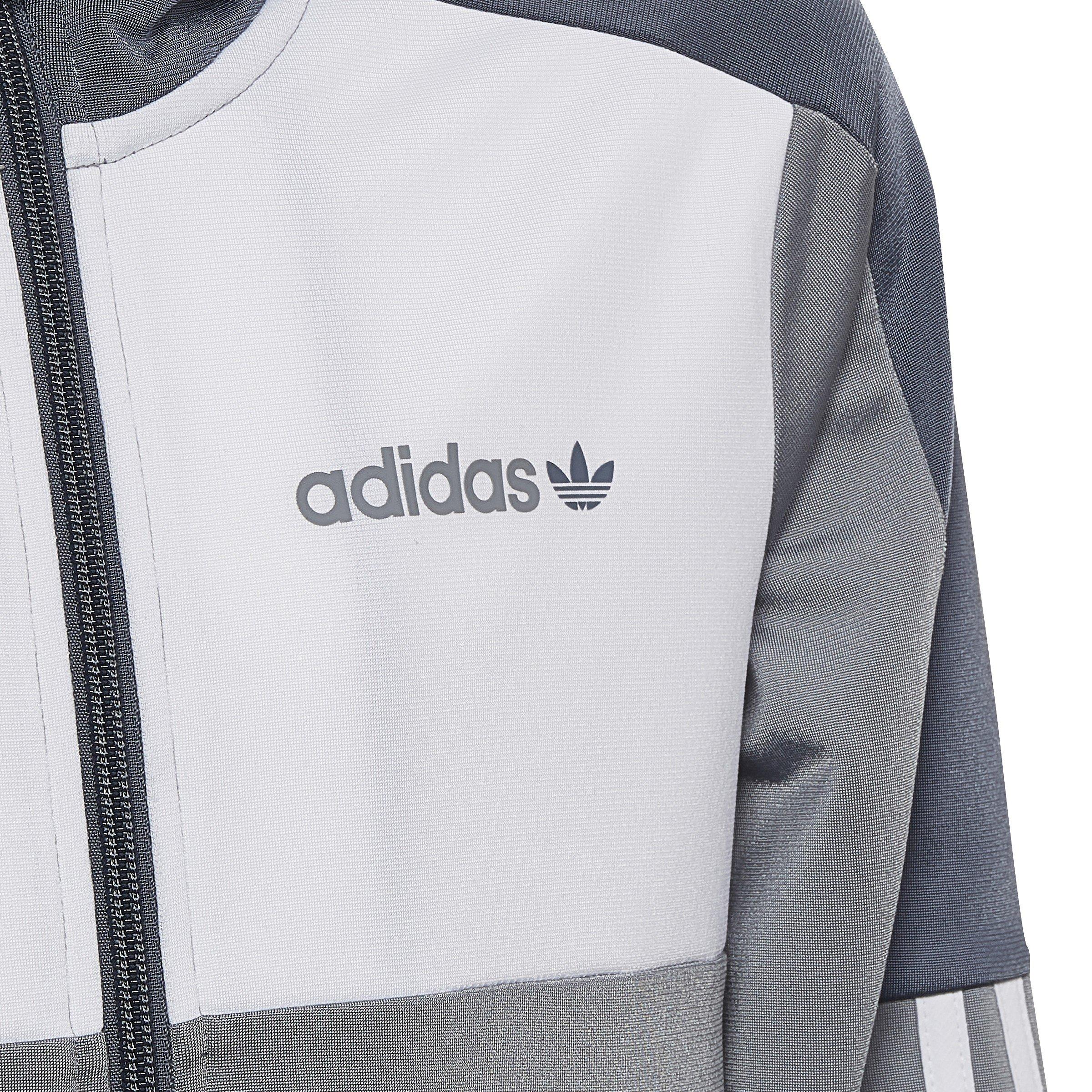 Grey - adidas Originals - Full Zip Hooded Sweatshirt - 4