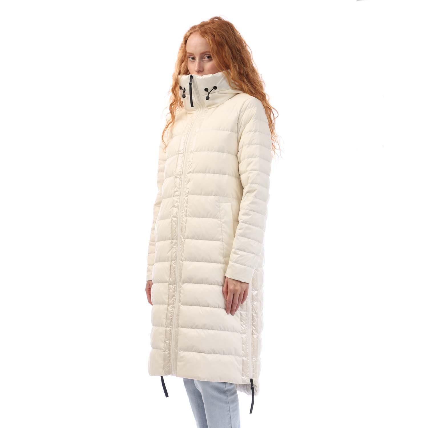 Beige - DKNY - Down Fill Hooded Quilted Puffer Coat - 1