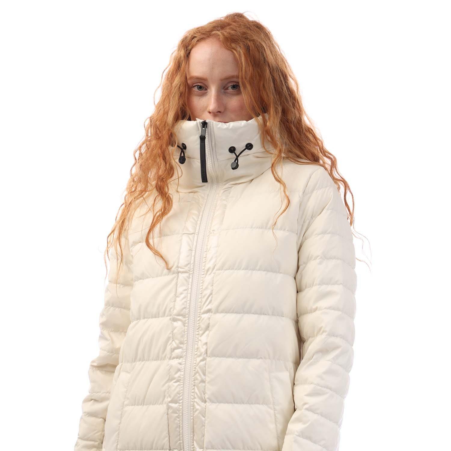 Beige - DKNY - Down Fill Hooded Quilted Puffer Coat - 2