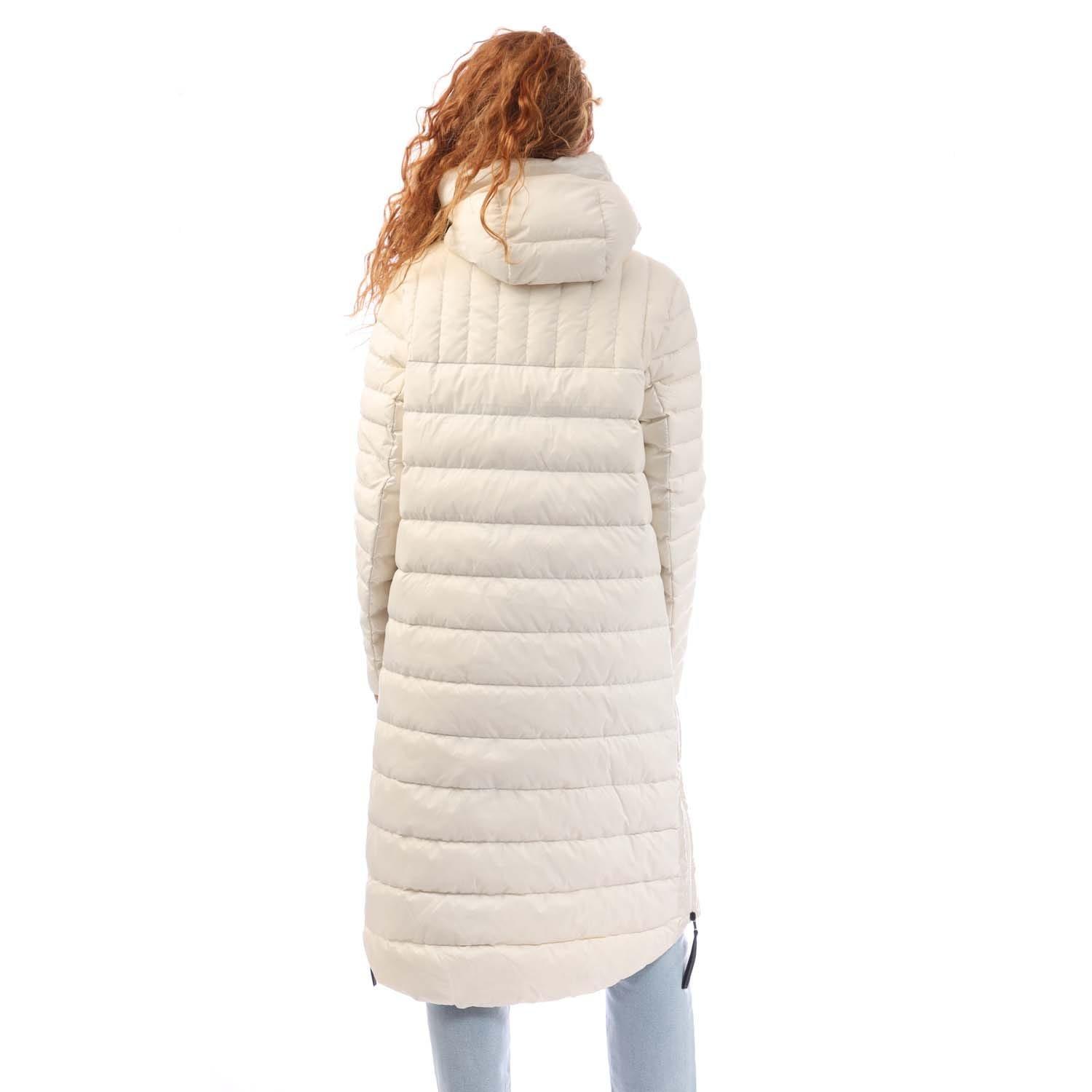 Beige - DKNY - Down Fill Hooded Quilted Puffer Coat - 3