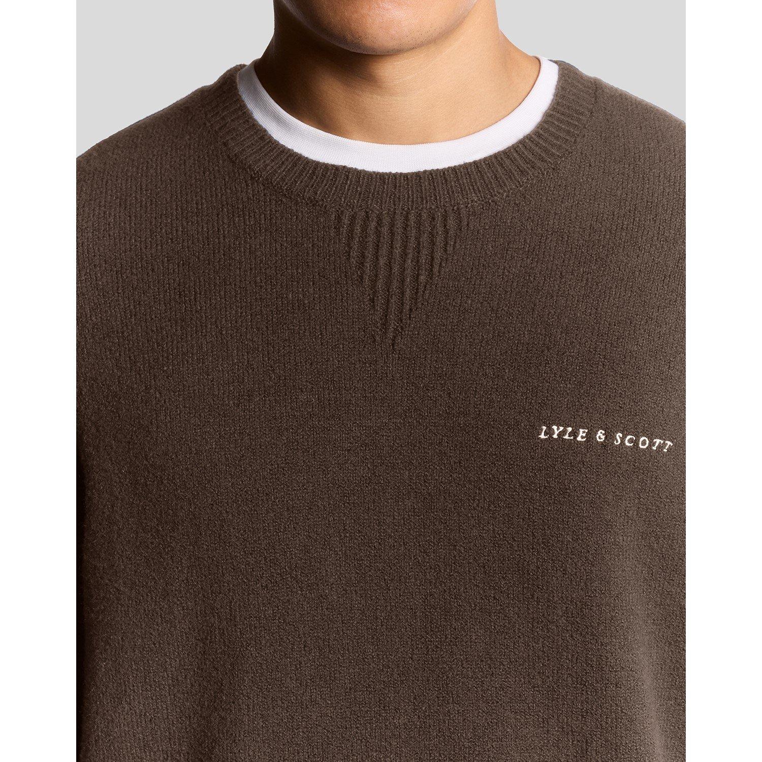 Deep Sepia - Lyle and Scott - Knitted Crew Sn99 - 4