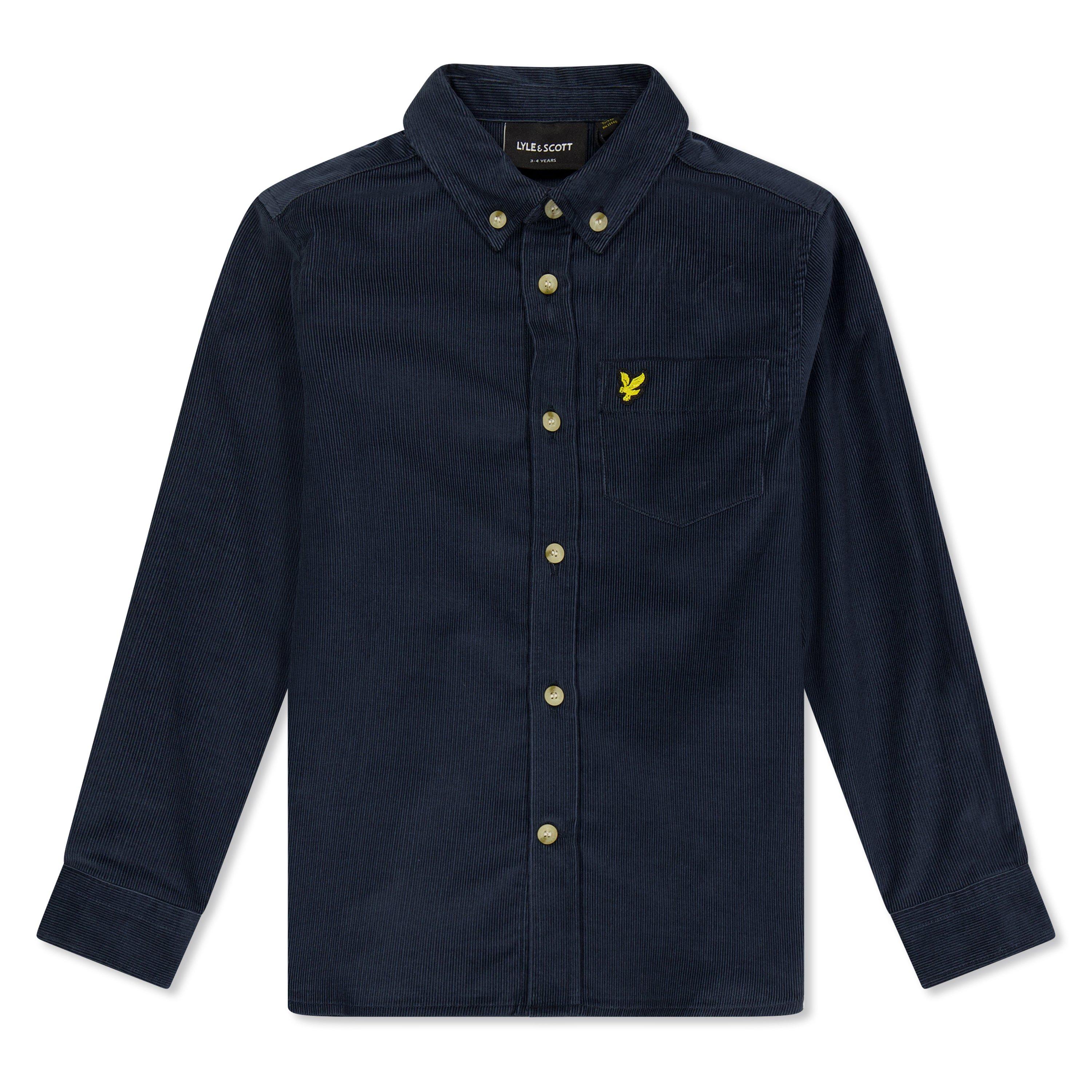 Lyle And Scott  Kids' Long Sleeve Corduroy Shirt - Dark Navy - 3-4 Yrs