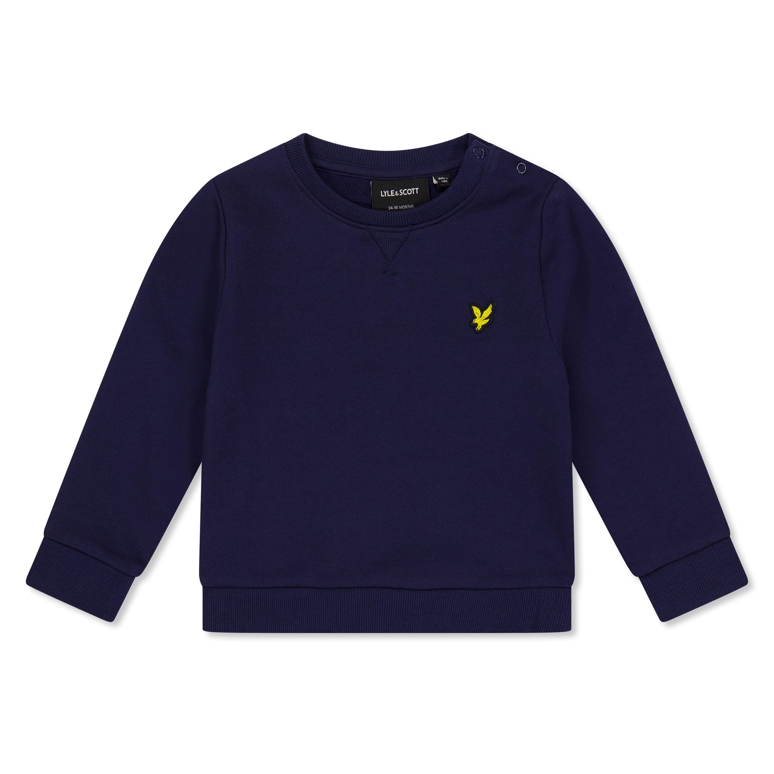 Lyle And Scott  Kids' Cotton Crew Sweatshirt - Navy - 2-3 Yrs