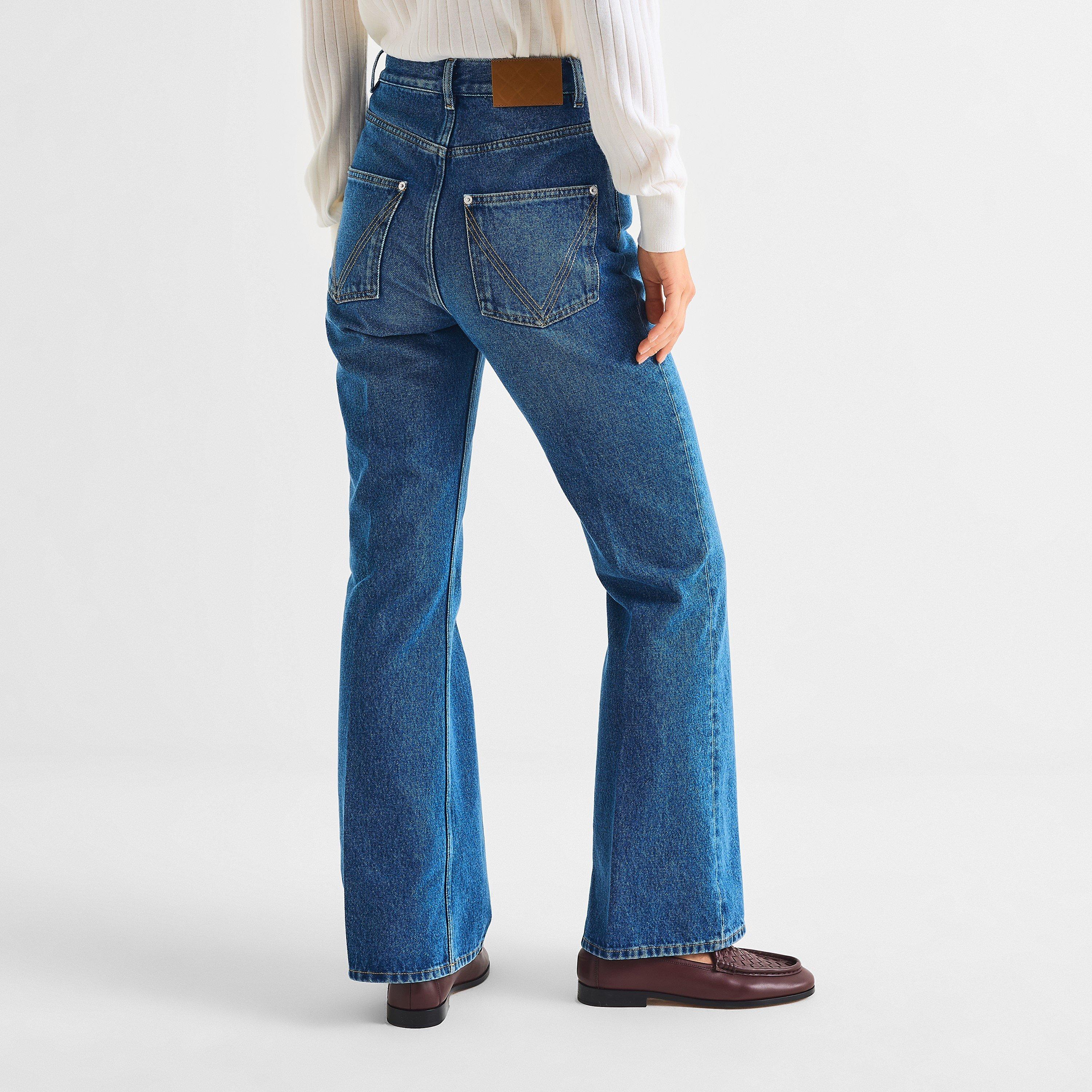 Mid Blue - Bottega Veneta - Women's Bootcut Jeans - 4