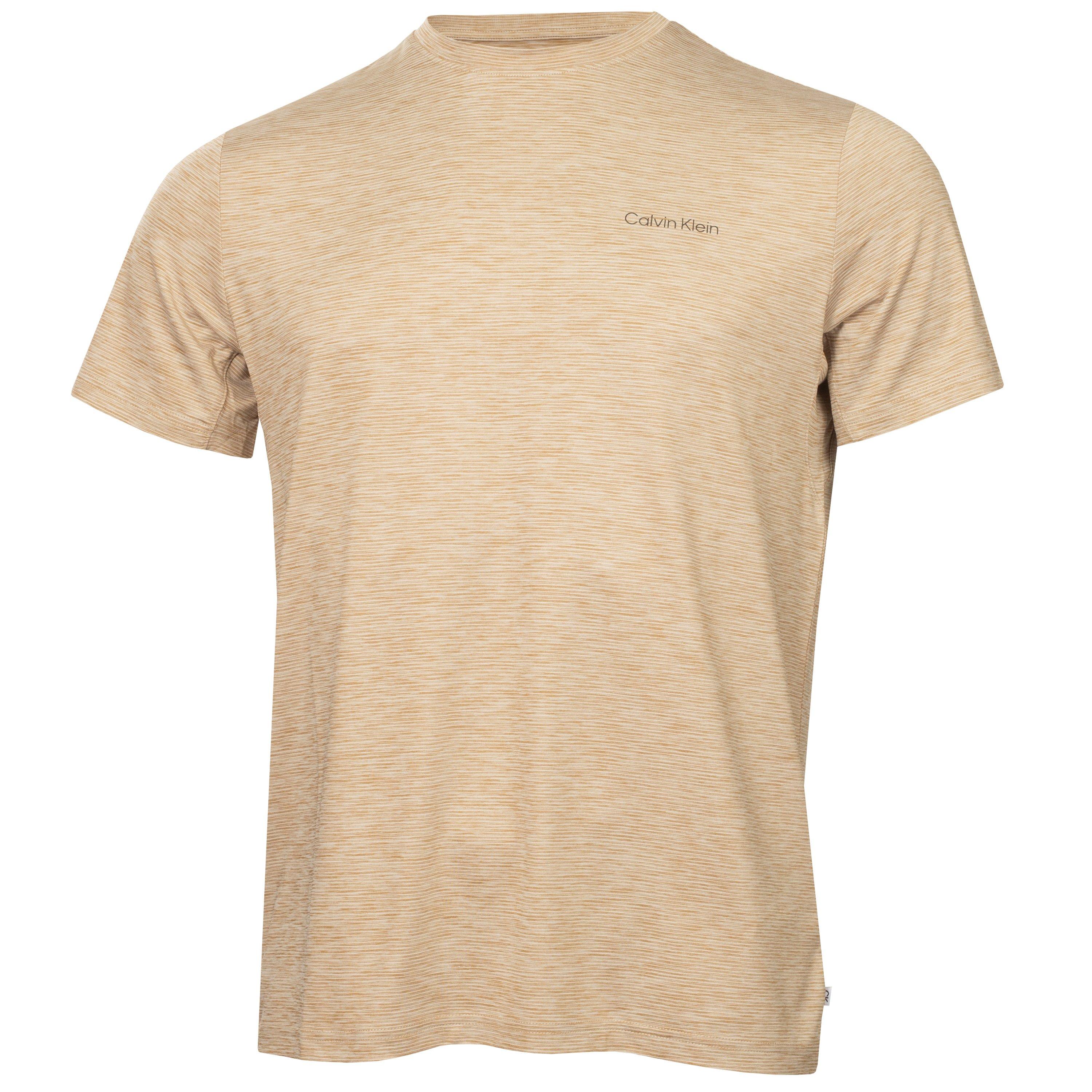 Khaki - Calvin Klein Golf - Men's Striped T-Shirt - 1