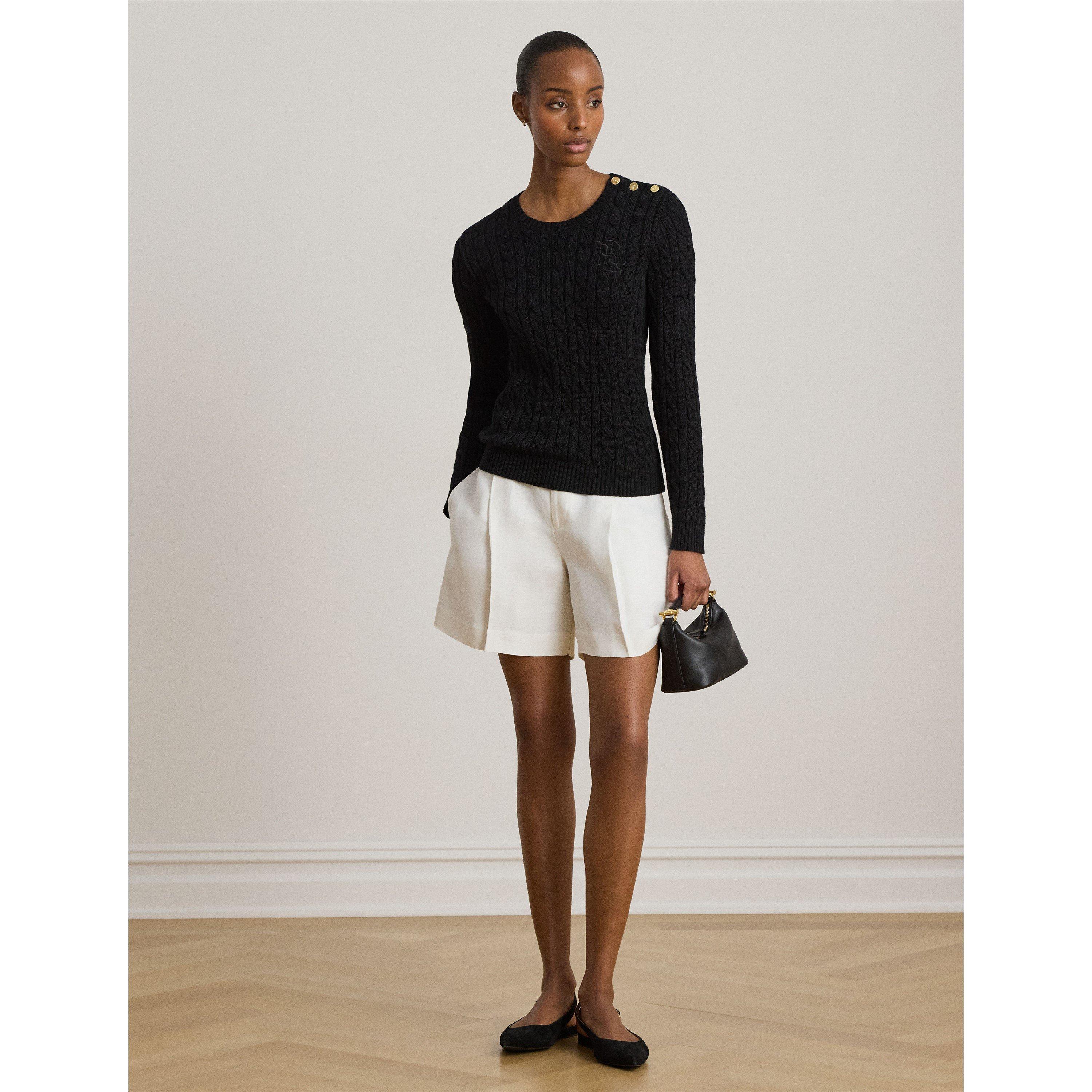 Black - Lauren by Ralph Lauren - Women's Cable Knit Jumper - 6