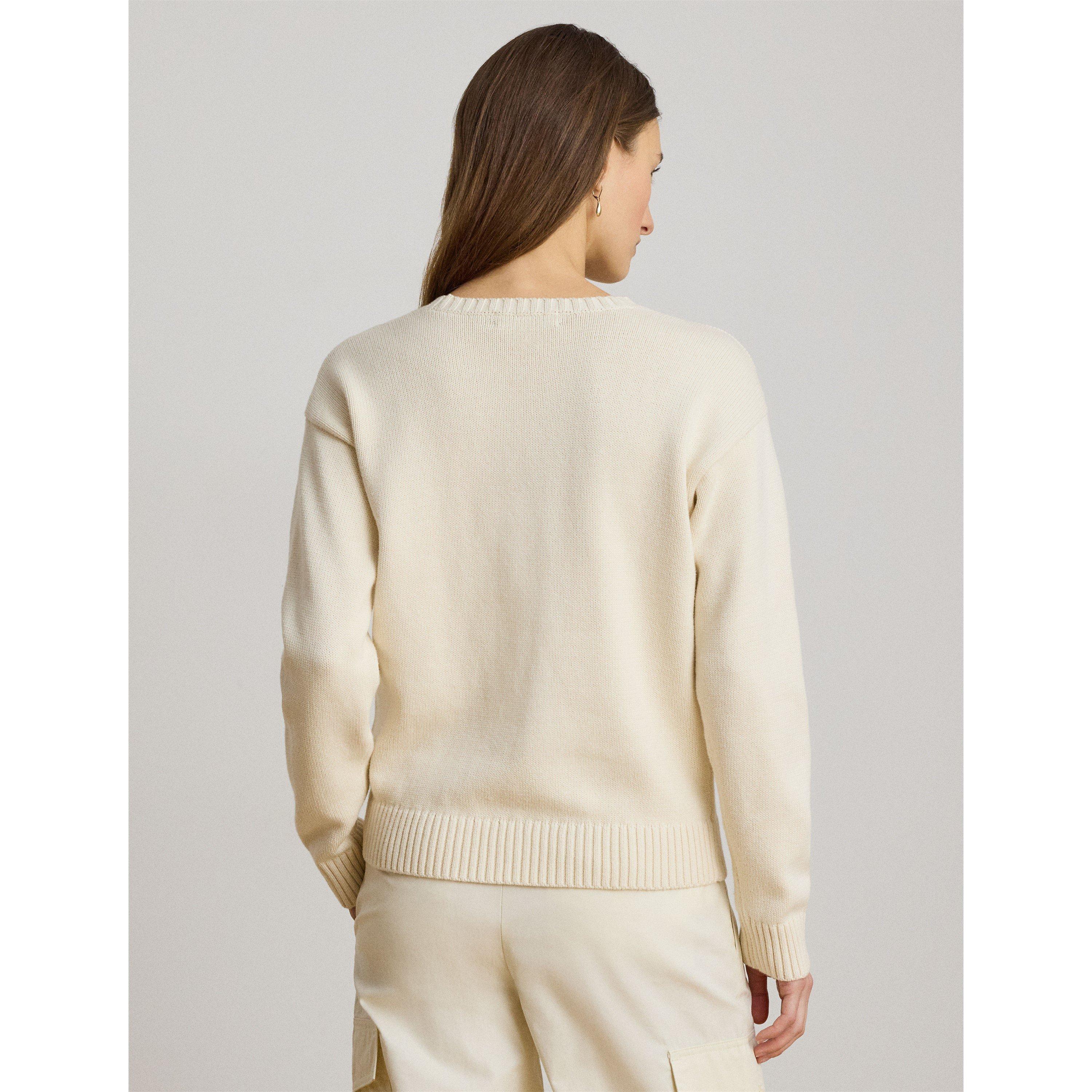 Masc Cream - Lauren by Ralph Lauren - Women's Crew Neck Jumper - 3