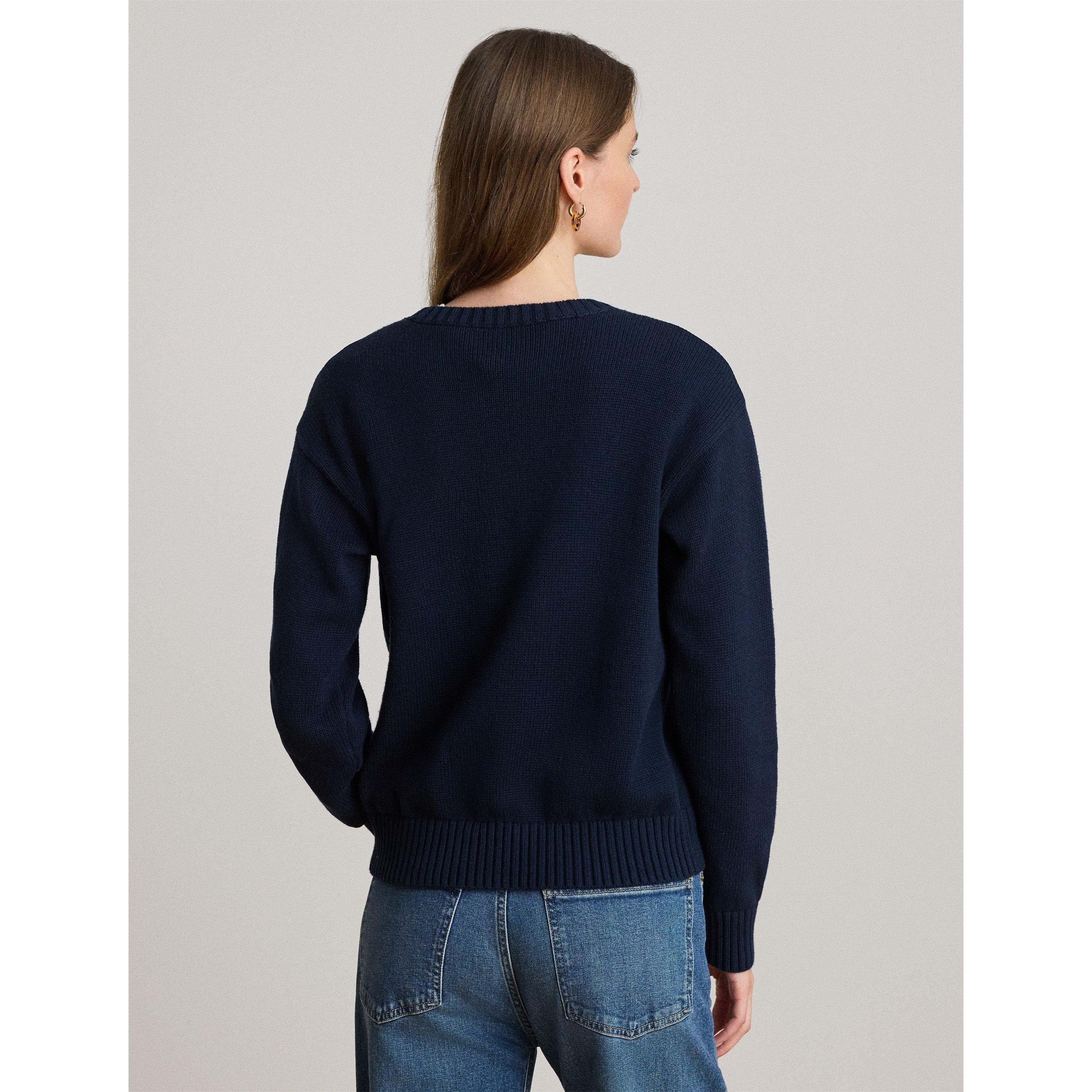 Lauren Navy - Lauren by Ralph Lauren - Women's Crew Neck Jumper - 3