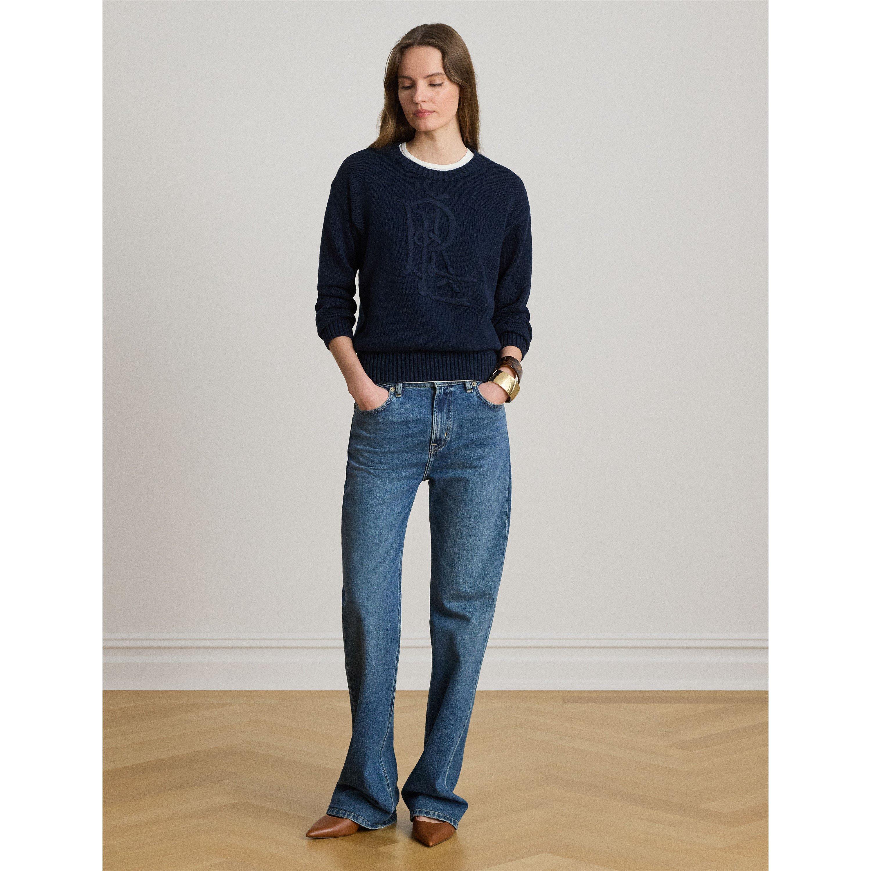 Lauren Navy - Lauren by Ralph Lauren - Women's Crew Neck Jumper - 5