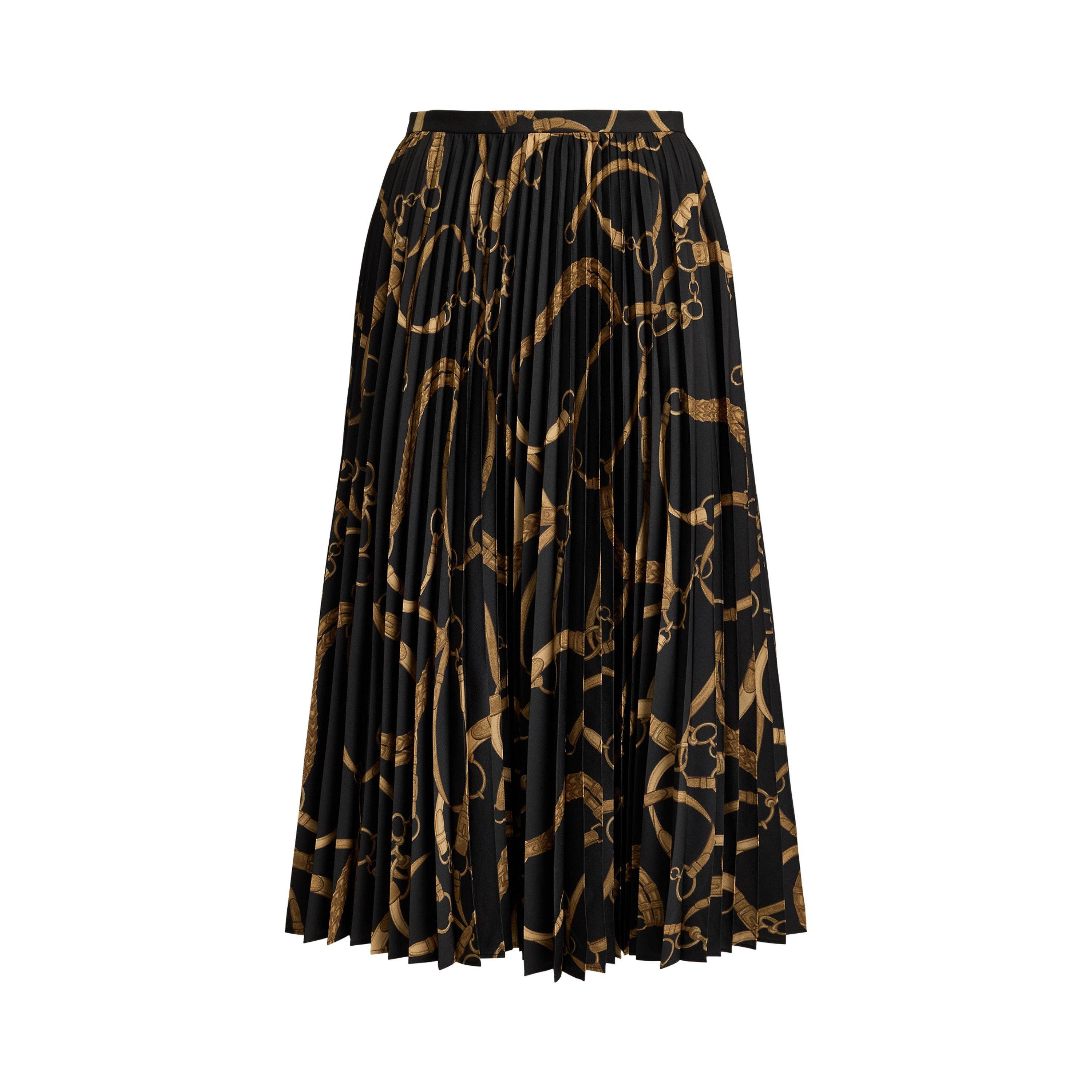 BLK TAN - Lauren by Ralph Lauren - Women's Pleated Skirt - 1