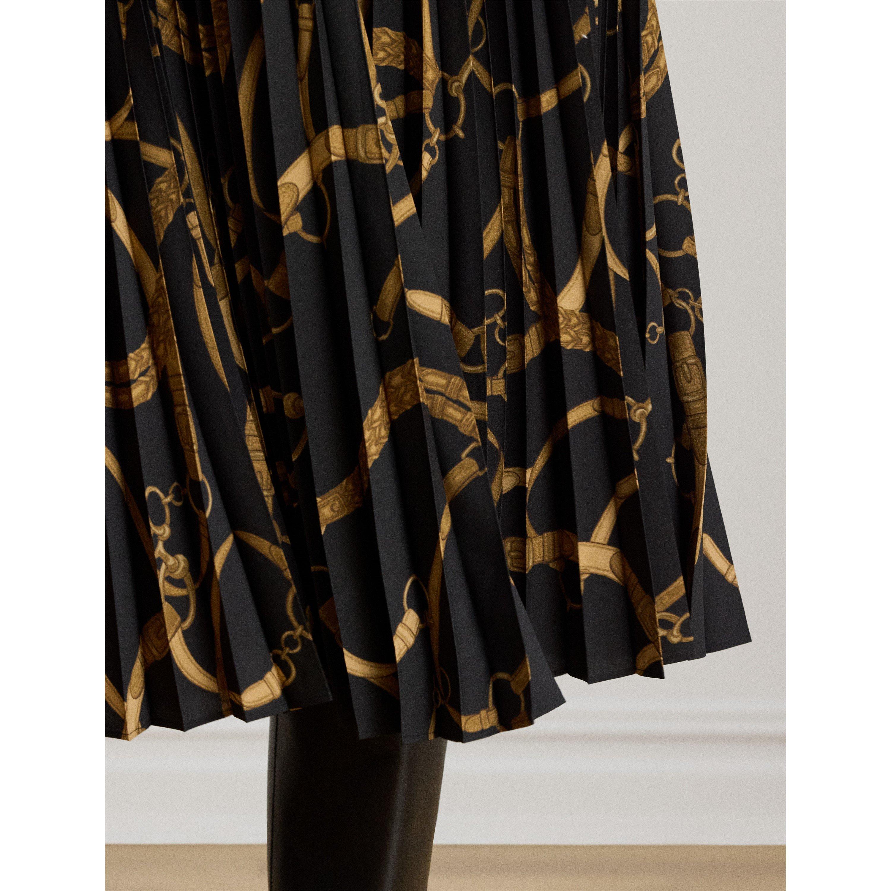 BLK TAN - Lauren by Ralph Lauren - Women's Pleated Skirt - 4