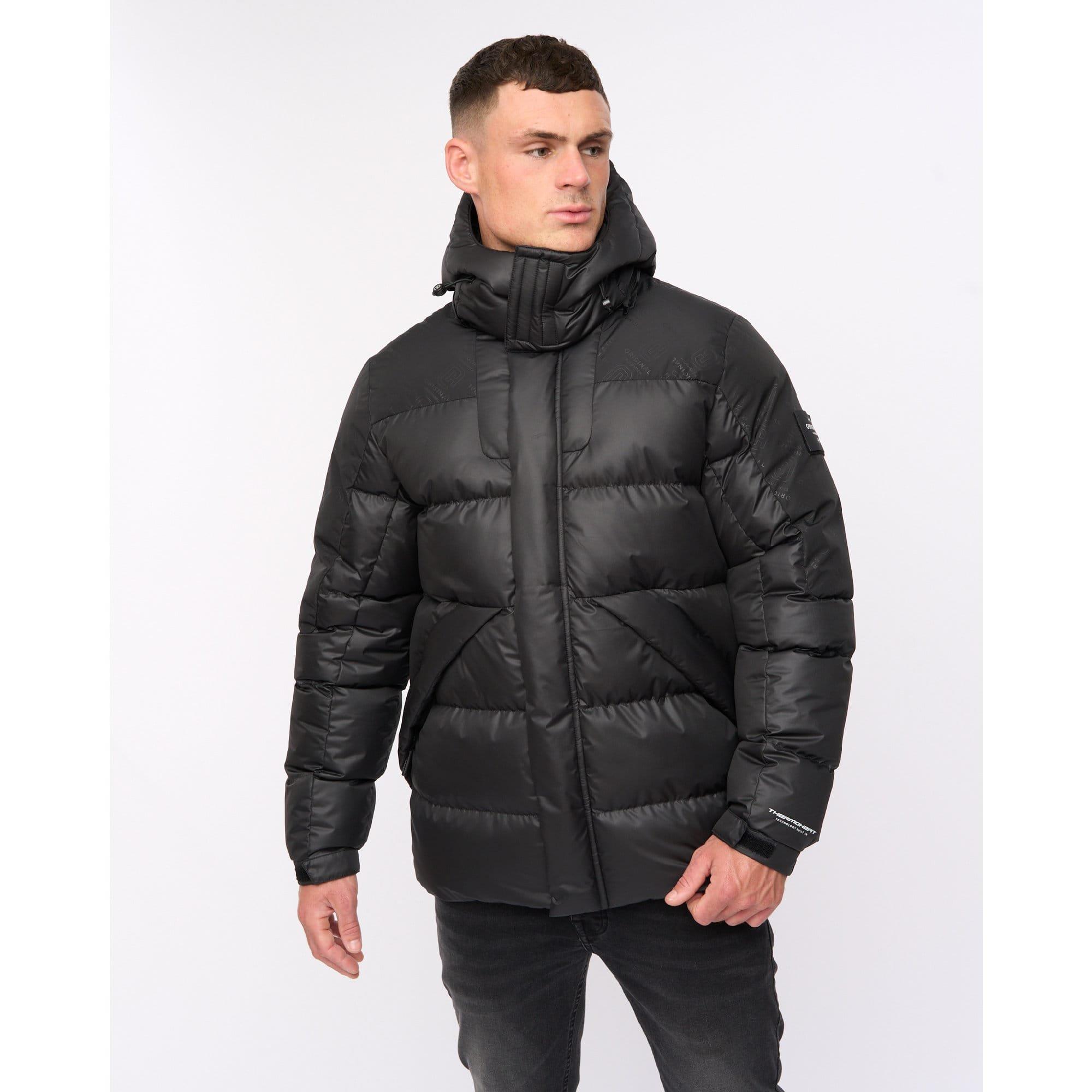 Black - Crosshatch - Camptor Panel Jacket - 1