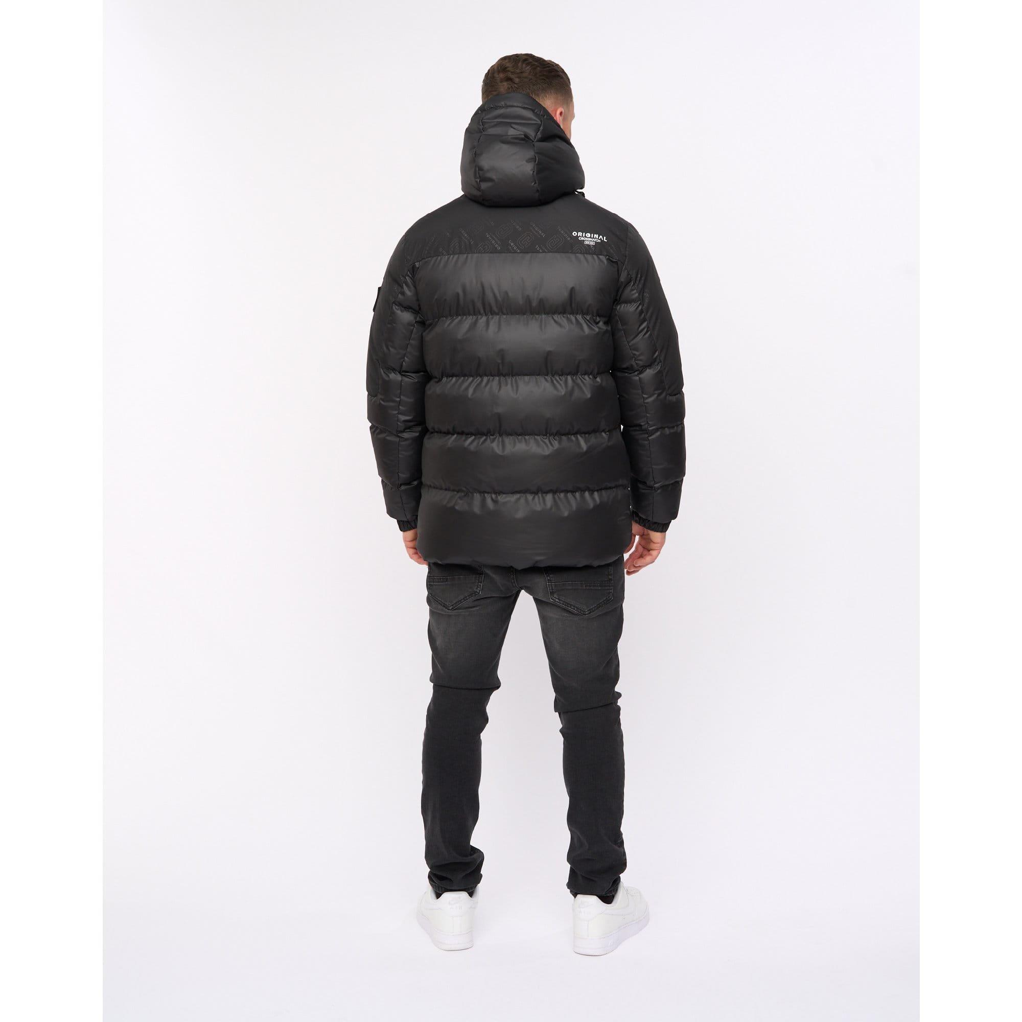 Black - Crosshatch - Camptor Panel Jacket - 2