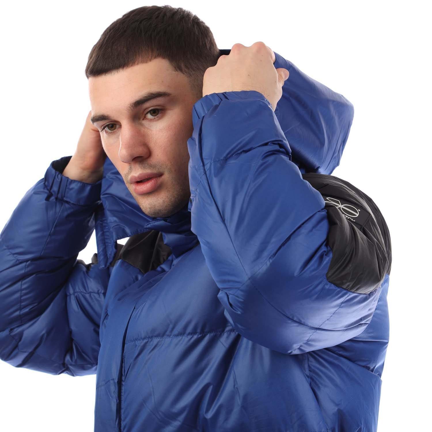 Blue - Crosshatch - Camptor Panel Jacket - 3