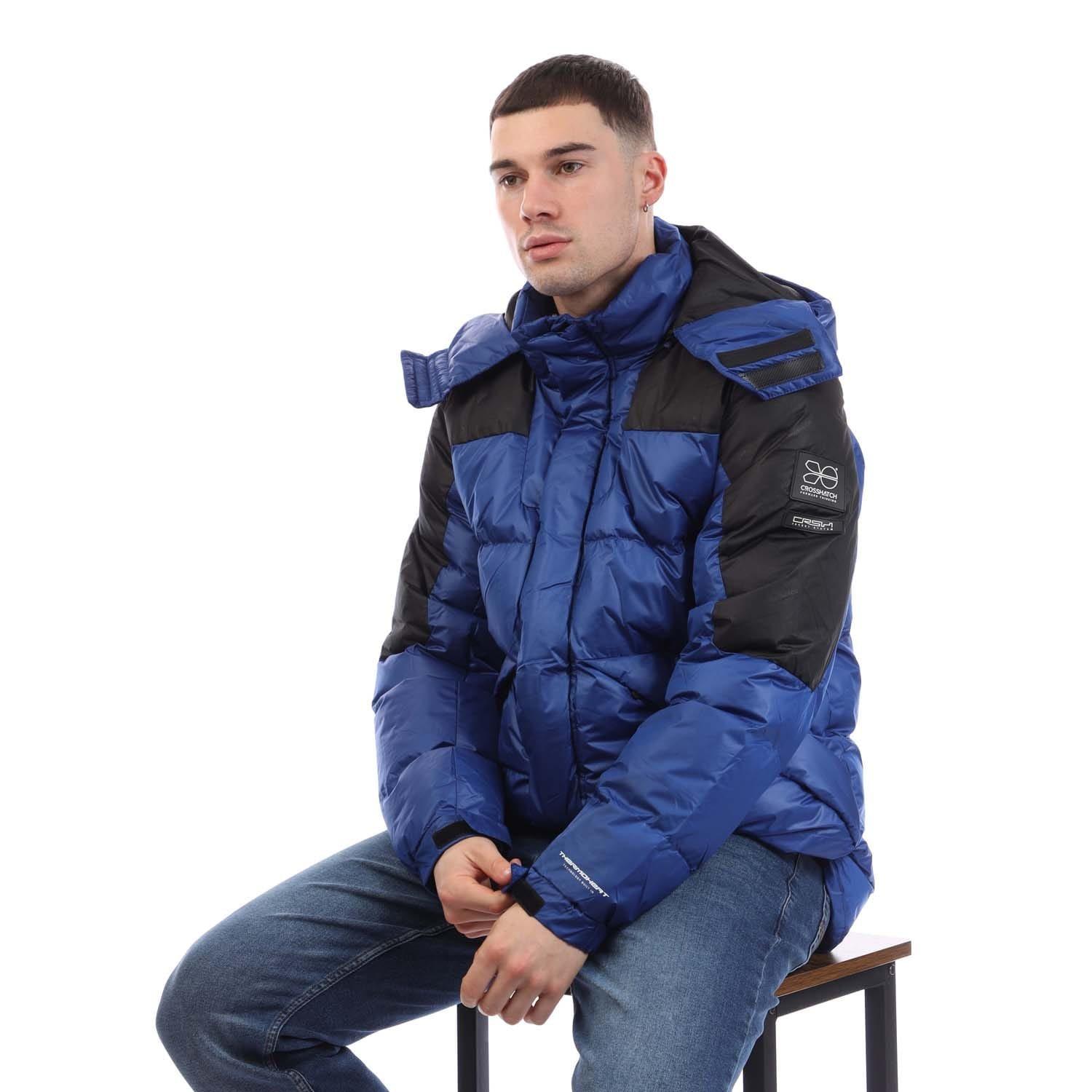 Blue - Crosshatch - Camptor Panel Jacket - 4